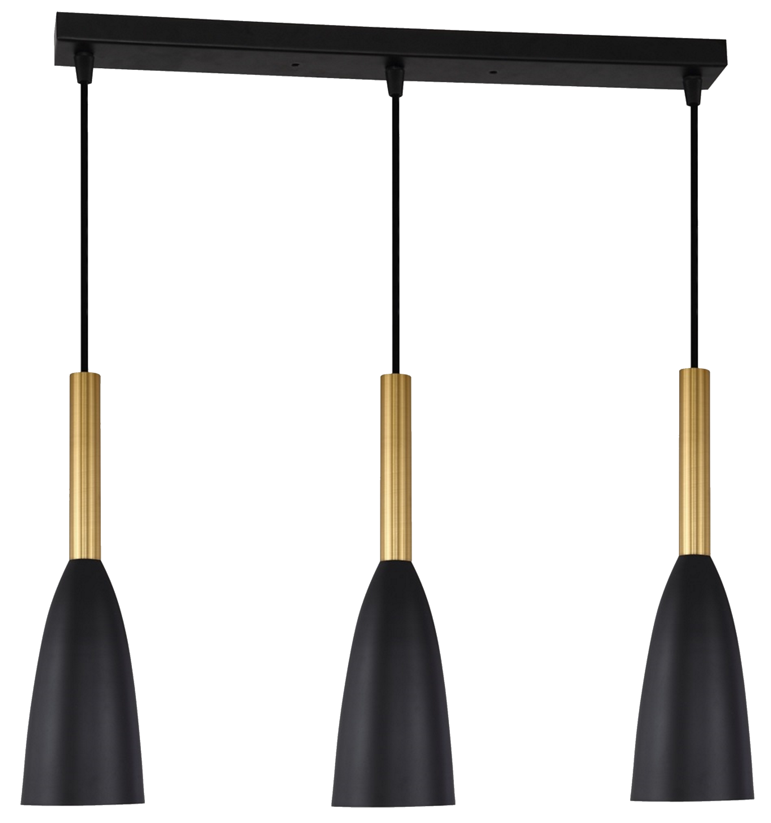 Lampa wisząca Solin czarno-złota 3 x E27 Light Prestige