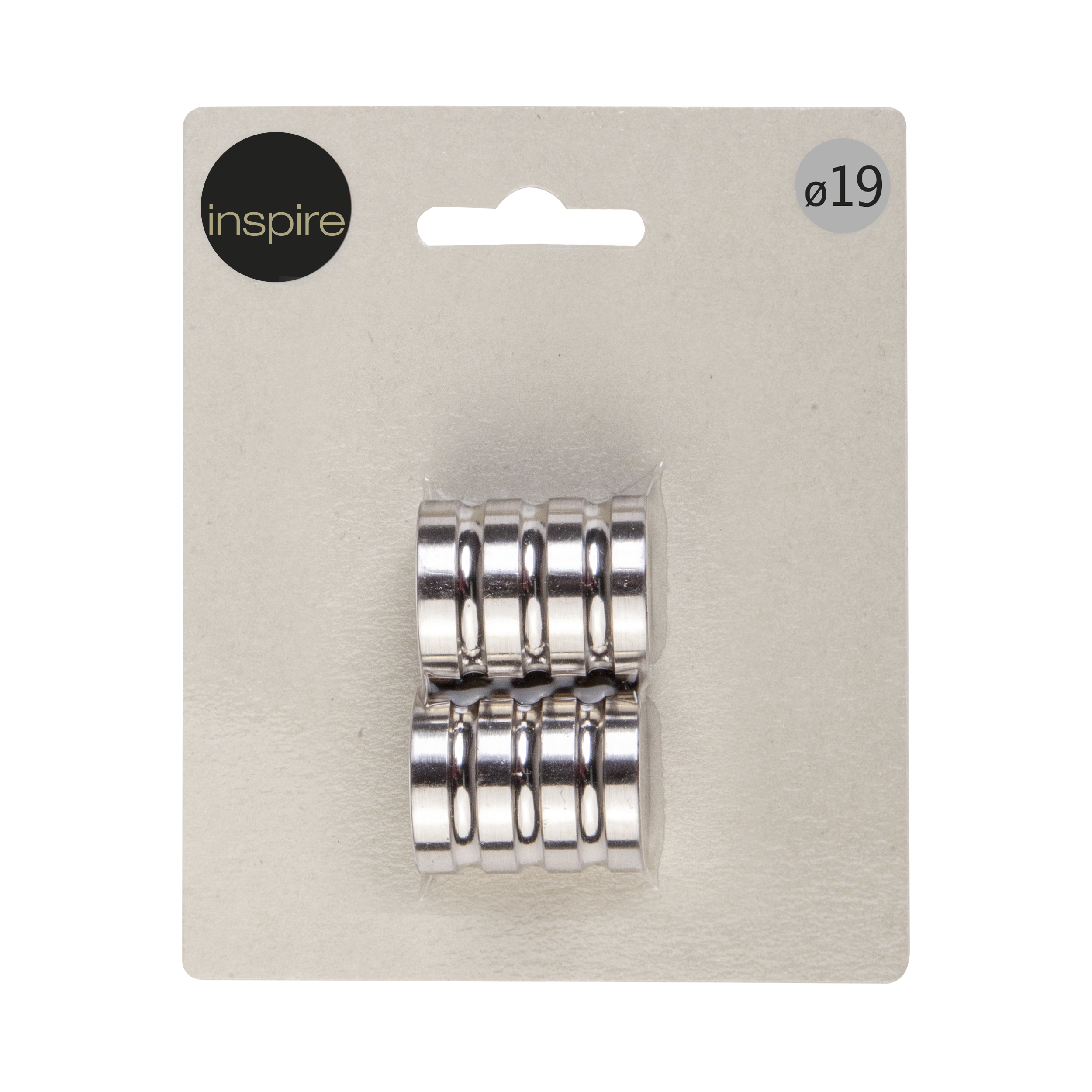 Końcówka do karnisza Walec krótki efekt stali 19 mm 2 szt. Inspire - 2