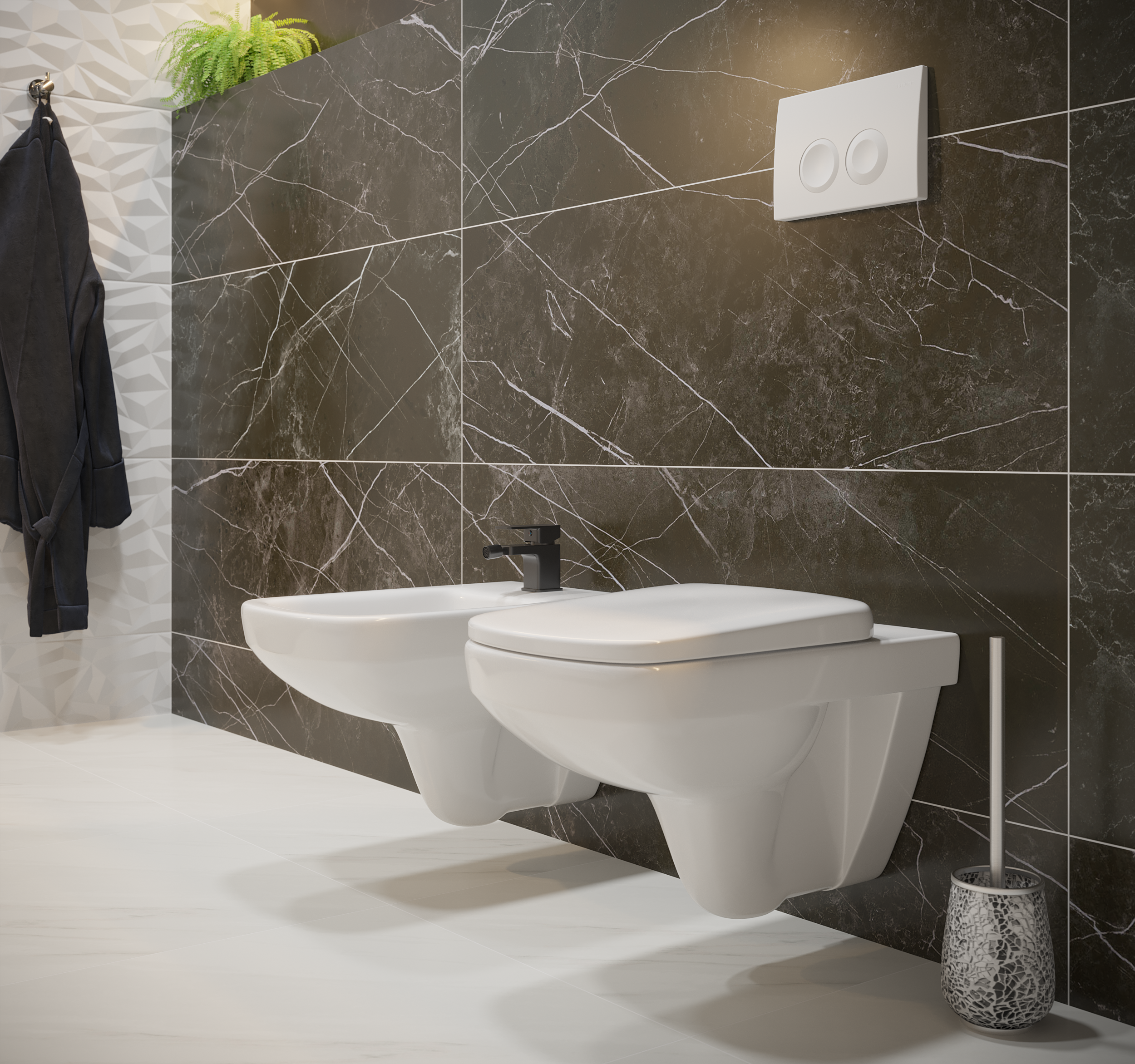 Kabina Walk-in Remix 100x200 transparentna profil czarny Sensea - 14