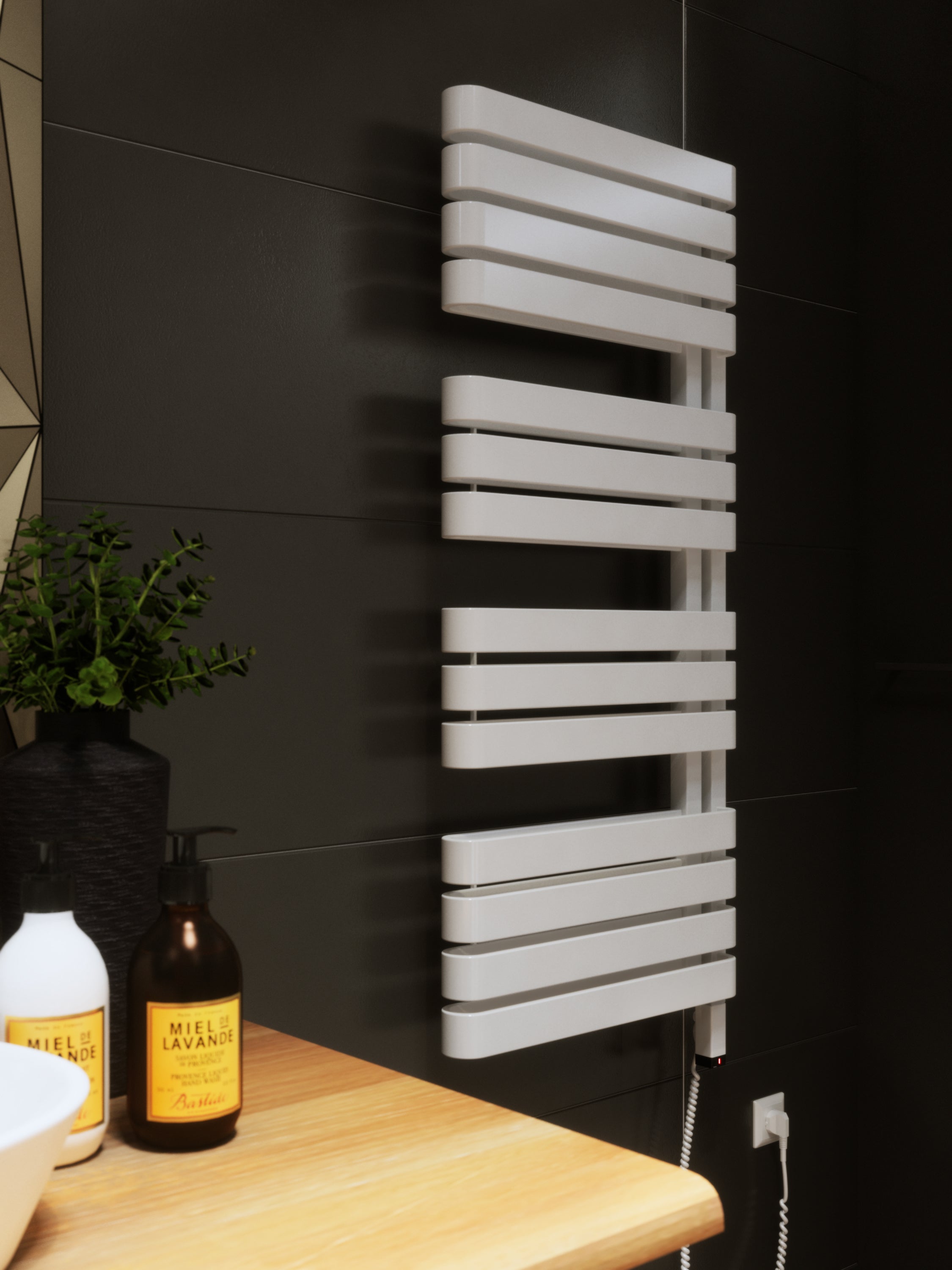 Grzejnik WARP S 85x50 cm Biały D 585W Roz 5cm 6 Bar TERMA - 6