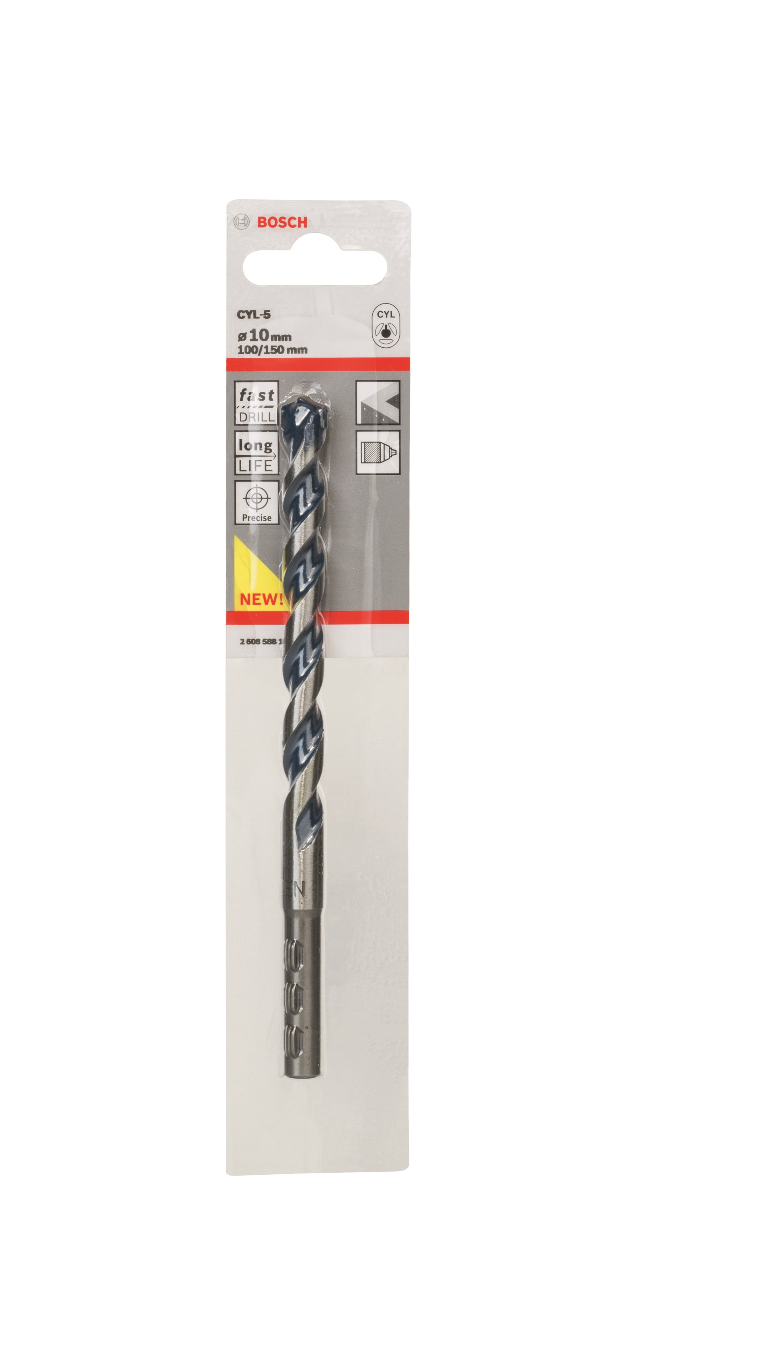 Wiertło spiralne do betonu 10X100X150 mm BOSCH - 2