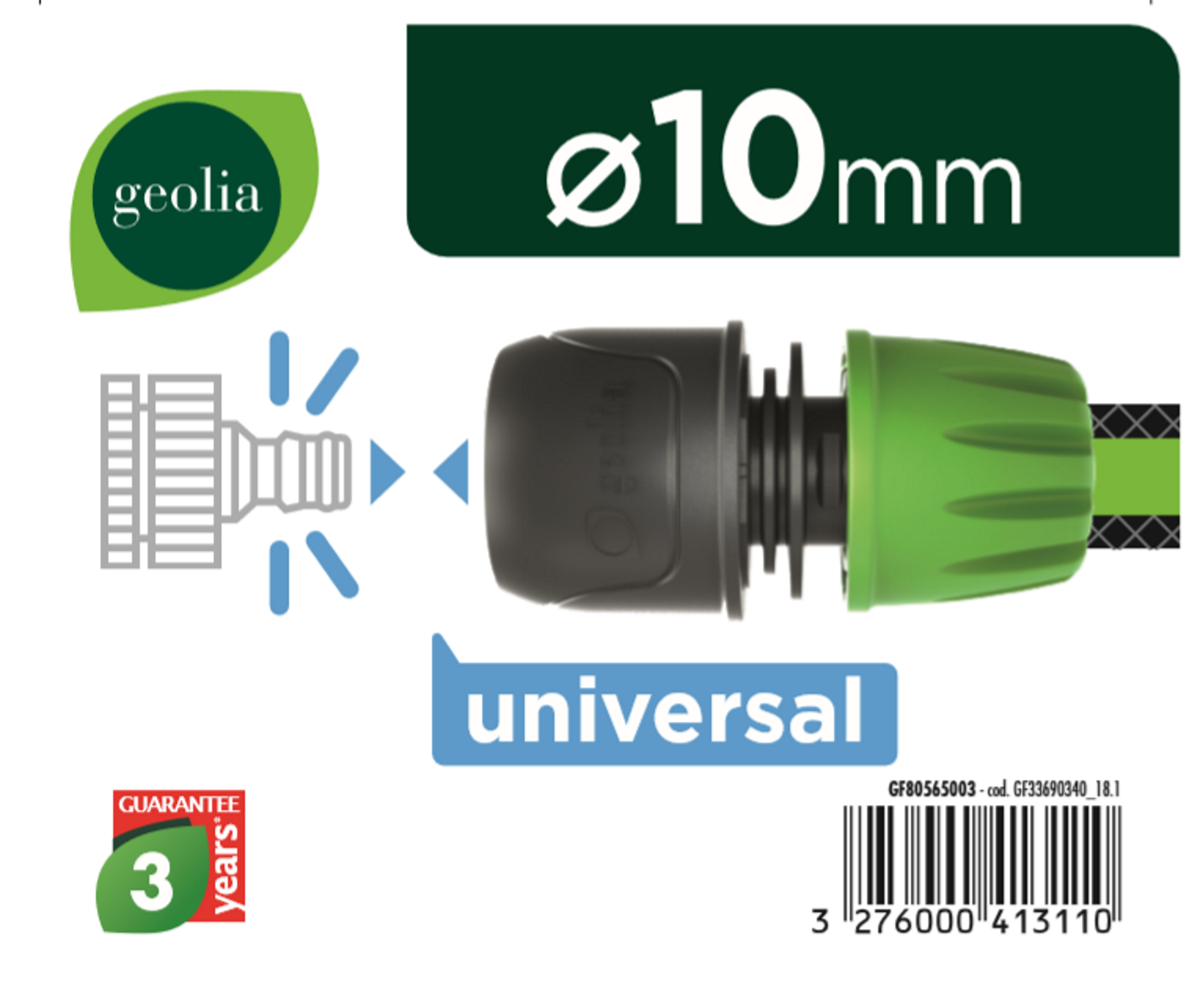 Conector rápido grifo-manguera GEOLIA de 10 mm - 3