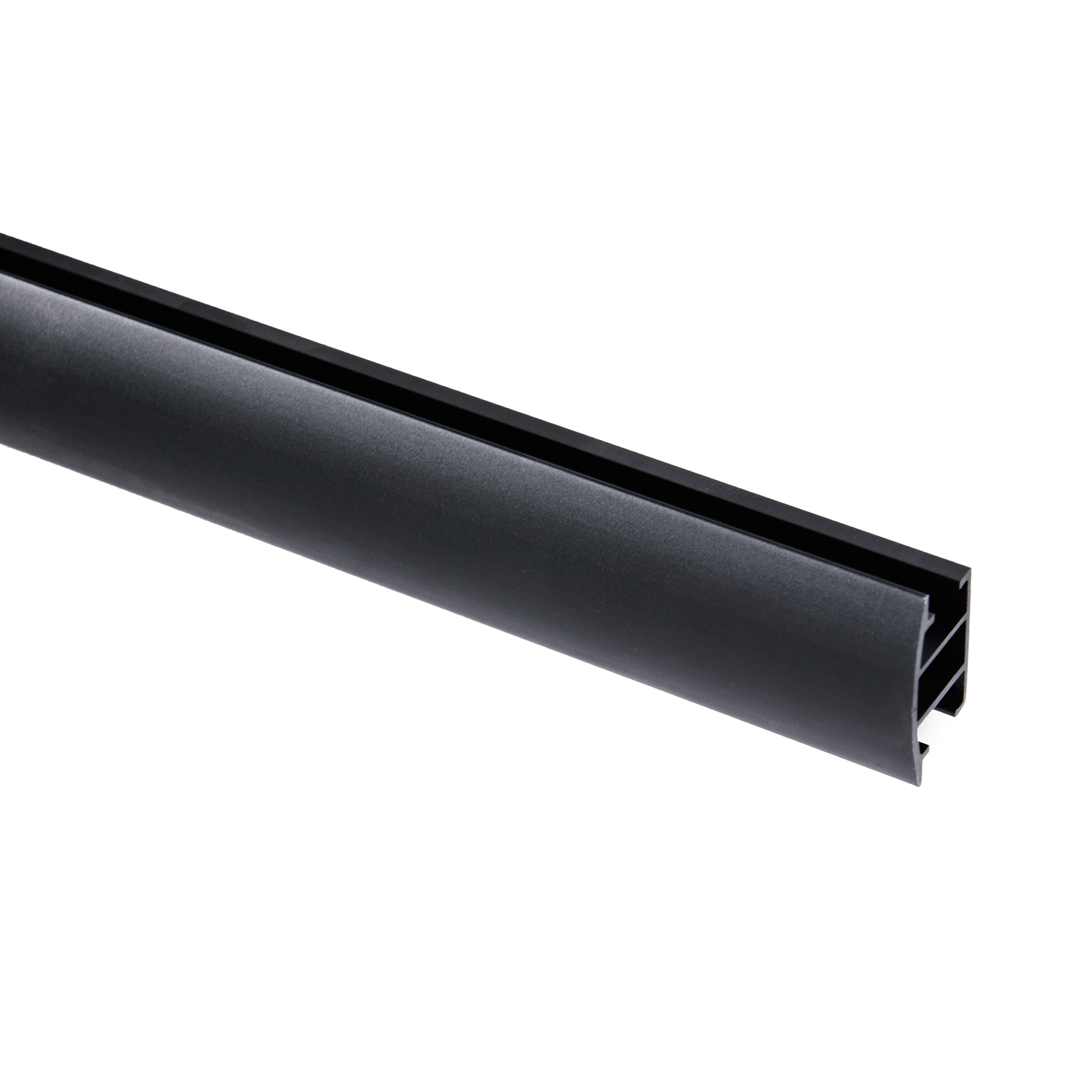 Profil szyna sufitowa 160 cm czarny aluminiowy 20 mm płaski