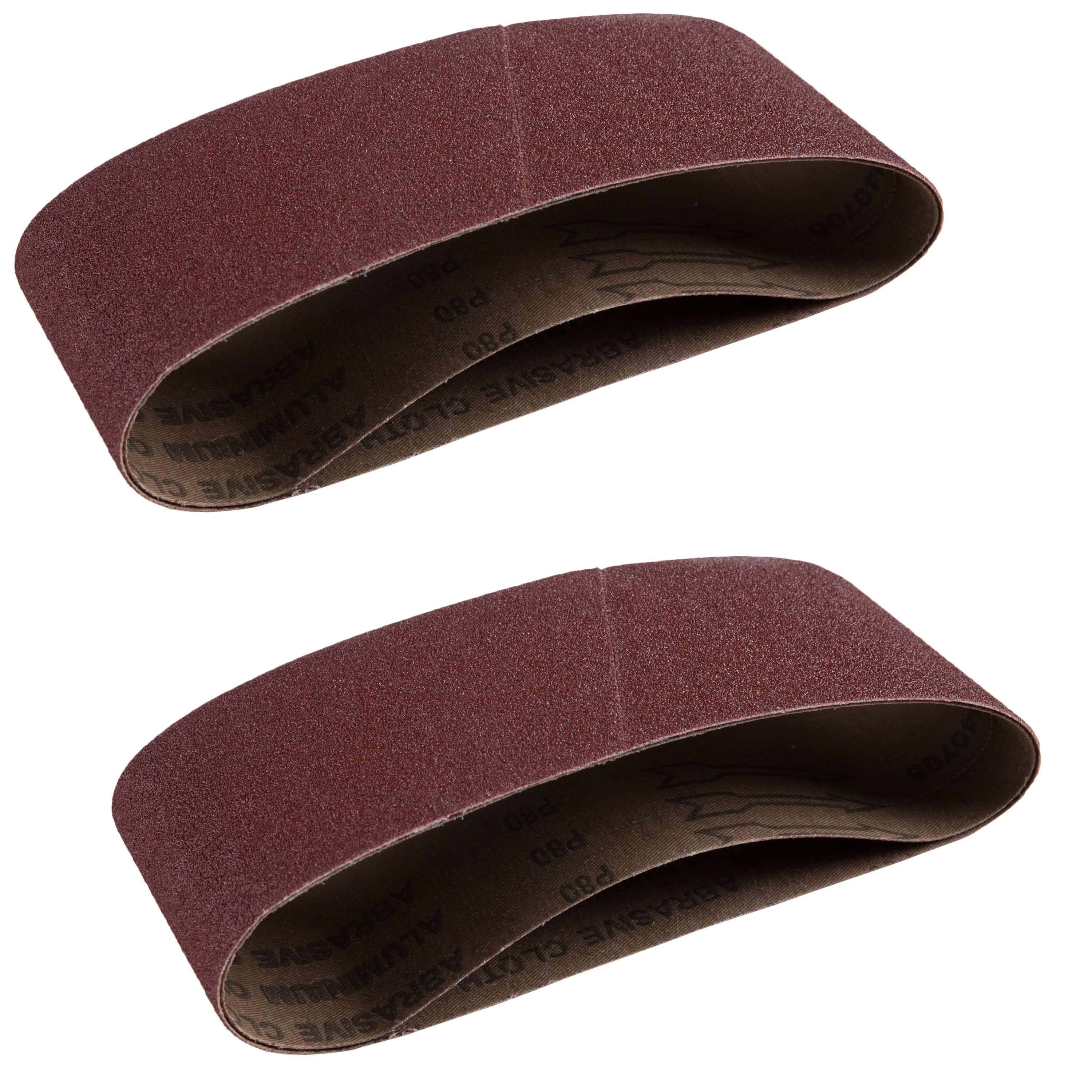 Lot de 2 bandes abrasives DEXTER pour lime électrique, 75 x 457 mm, grains 40 - 3