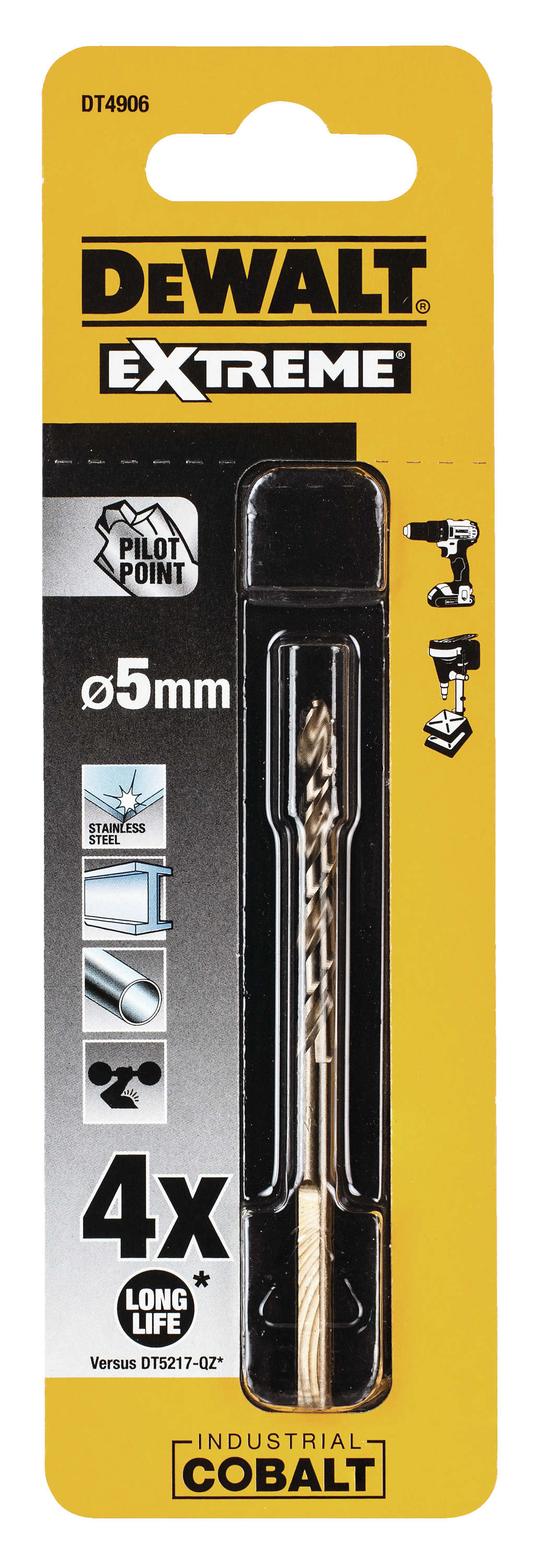Wiertło do metalu HSS COB 5/86 mm 1 szt. DT4906-QZ DEWALT - 2