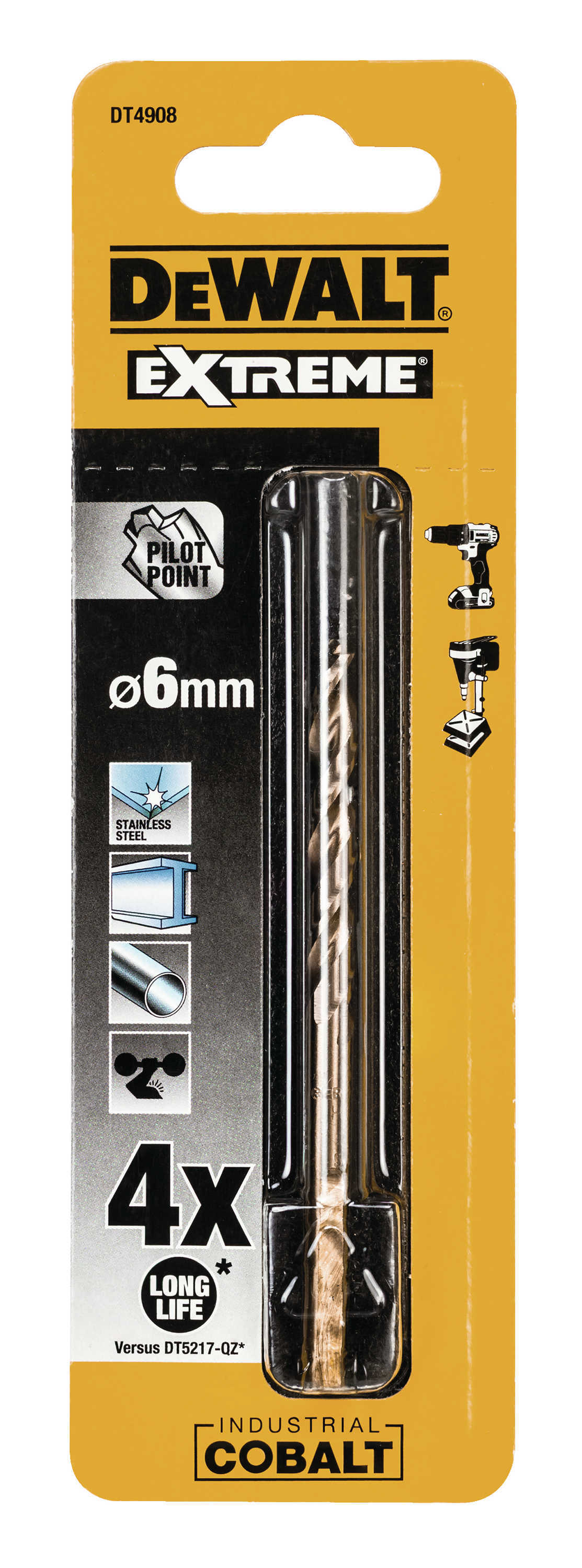 Wiertło do metalu HSS COB 6/86 mm 1 szt. DT4908-QZ DEWALT - 2