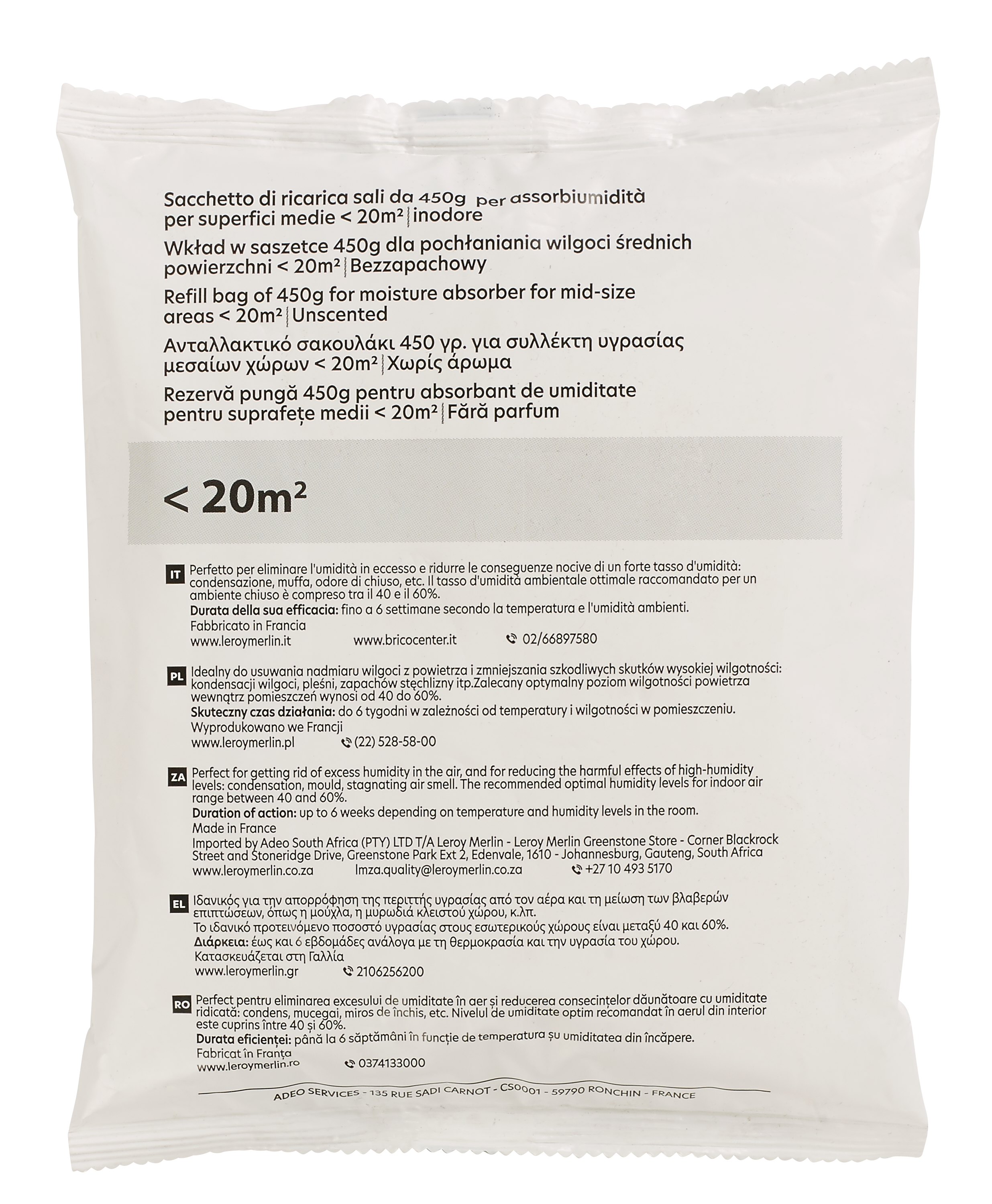 Wkład do pochłaniacza wilgoci 1 x 450 g neutralny
