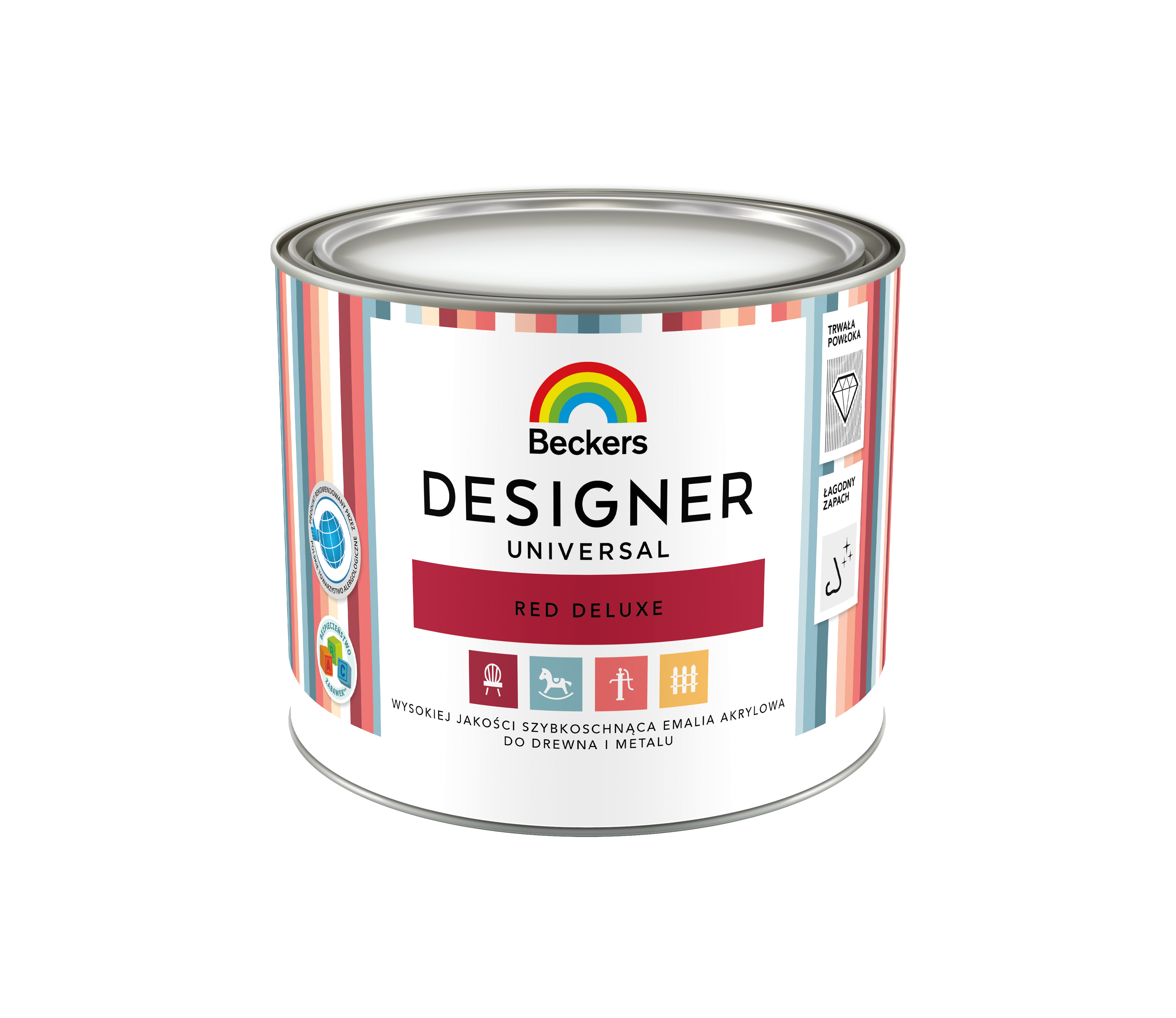 Emalia DESIGNER UNIVERSAL 0.5 l Red deluxe BECKERS