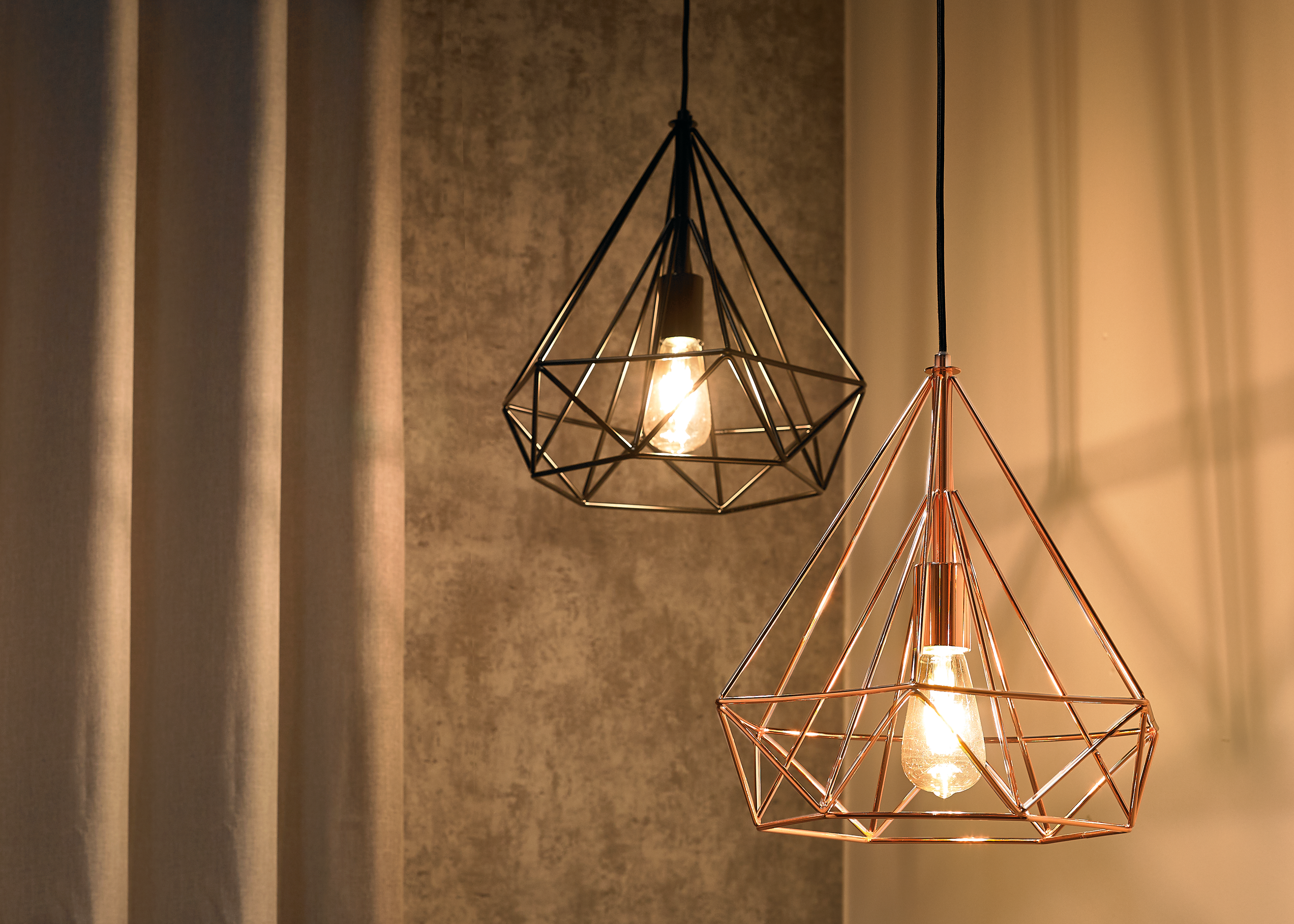 Lampa wisząca Byron miedziana E27 Inspire - 3