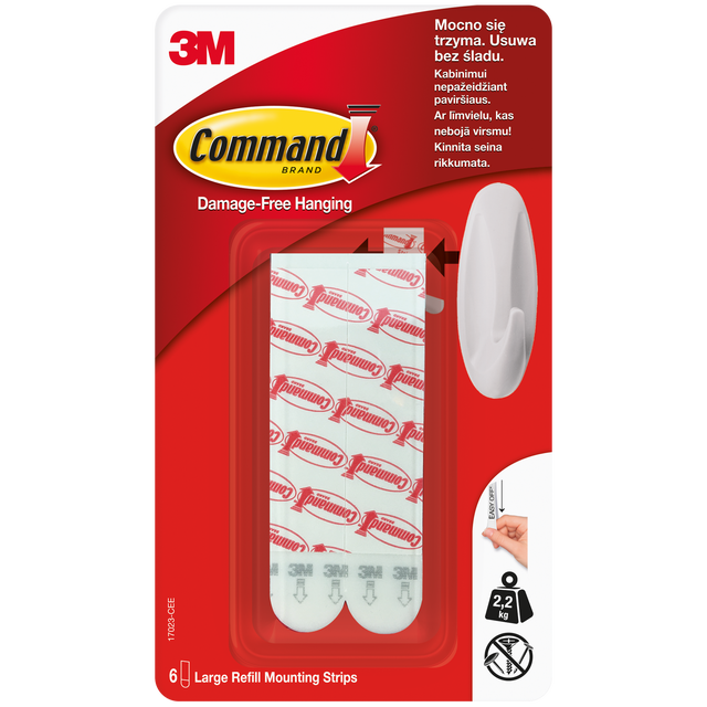 Paski wymienne białe 6 szt. Command