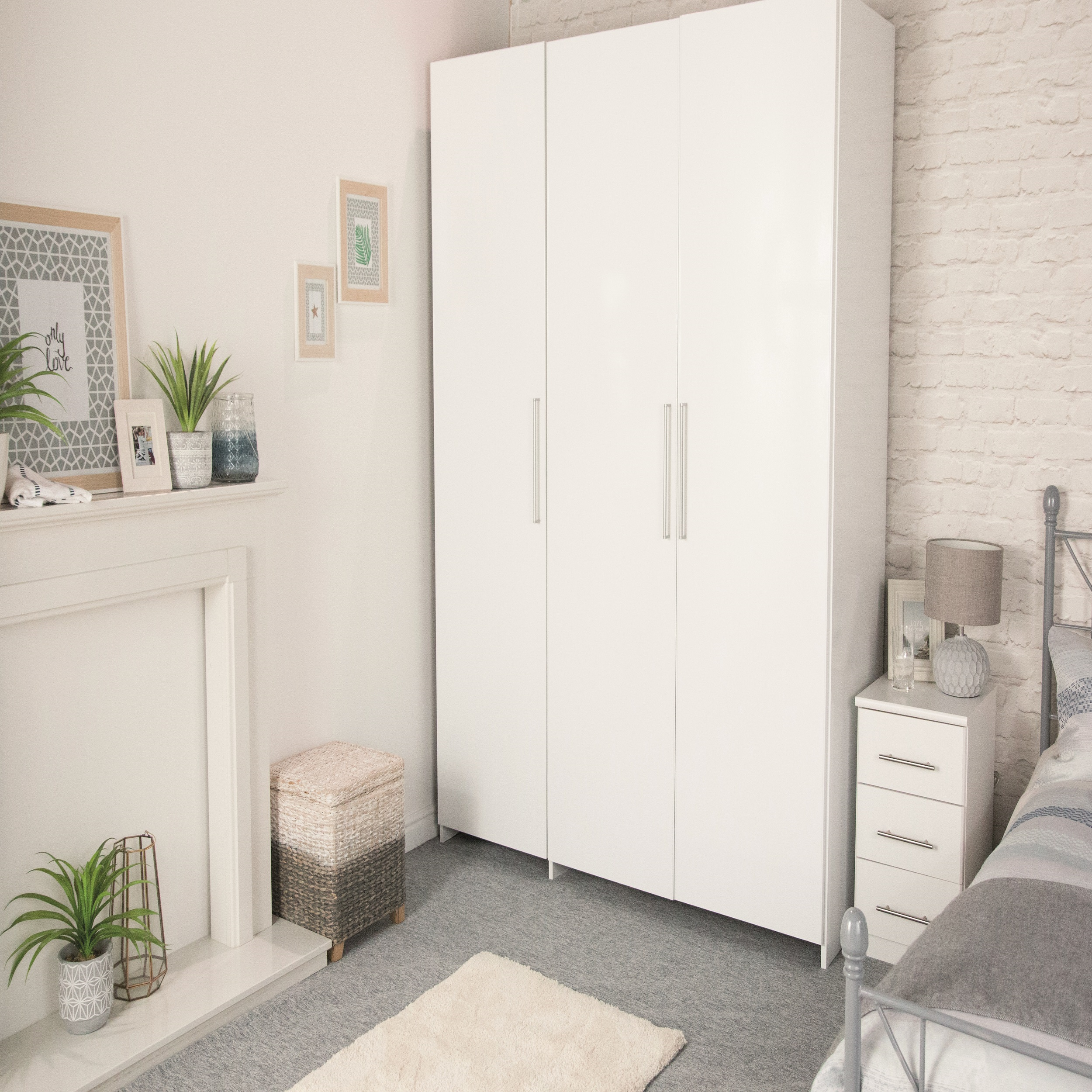 Okleina jednolita biała 67.5 x 200 cm w połysku - 4