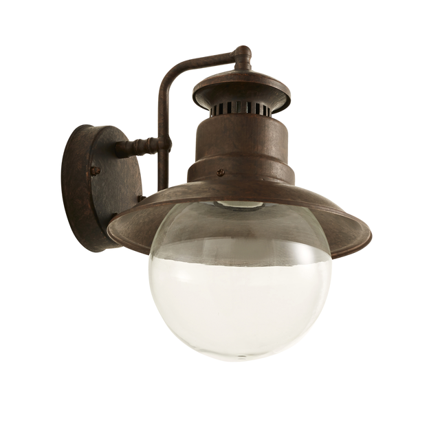 Kinkiet zewnętrzny ogrodowy Rust Marina E27 patyna IP44 Inspire