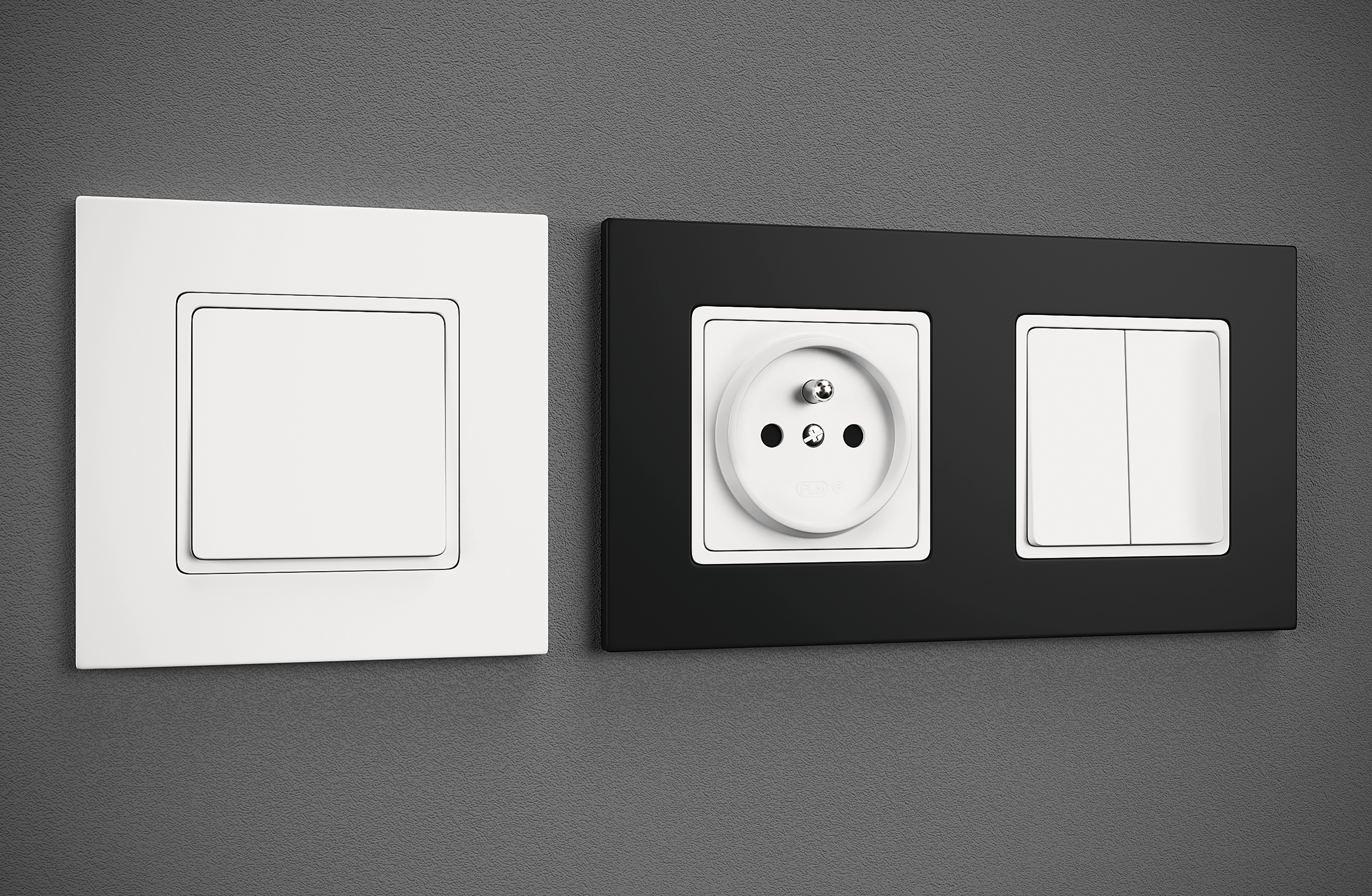 Włącznik podwójny ROSA Biały POLMARK - 3