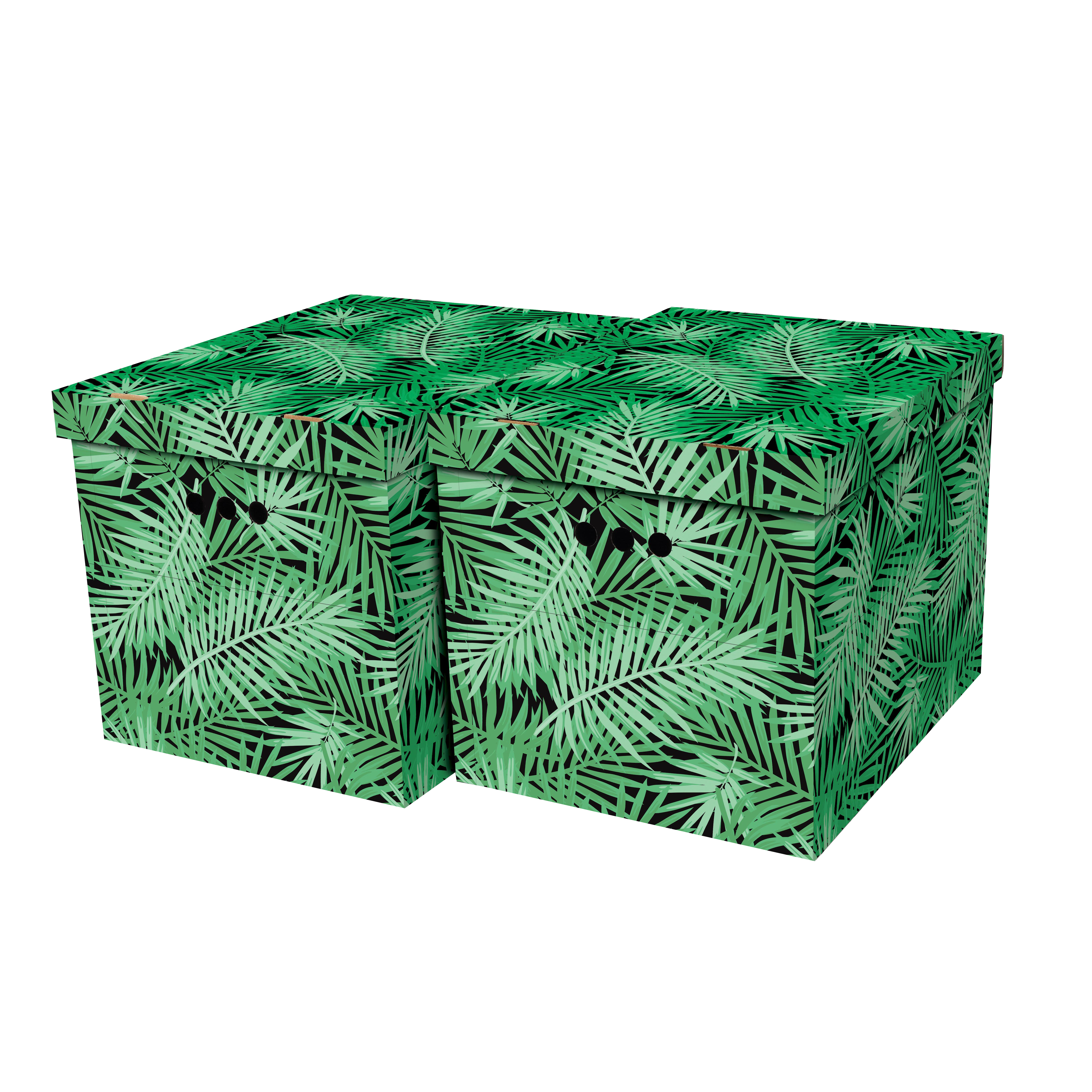 Zestaw pudeł XL tropikalna zieleń 42 x 32 x 32 cm 2 szt. Global Pak