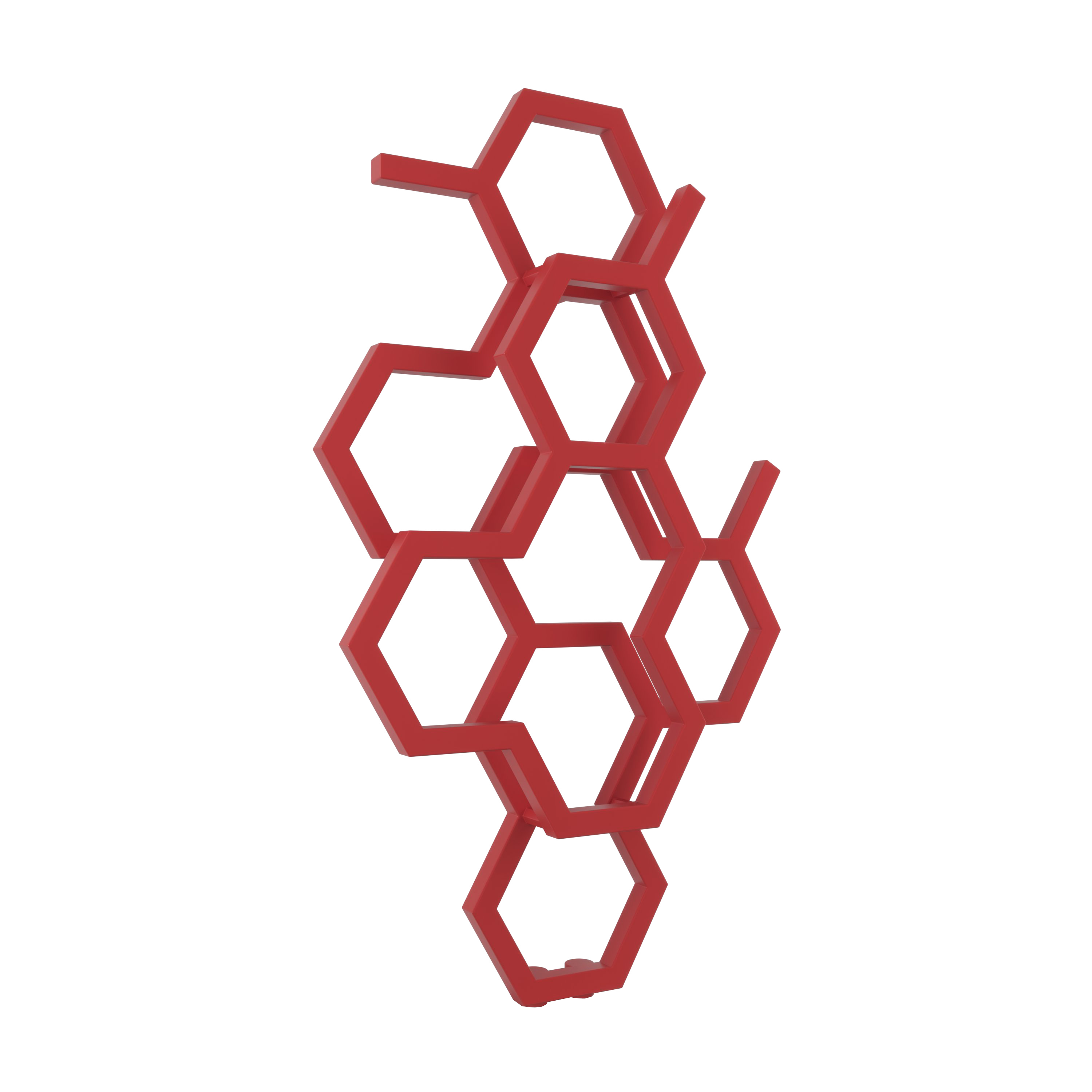 Grzejnik HEX 82.1x48.6 Czerwony 248W Roz 5cm 10 Bar TERMA