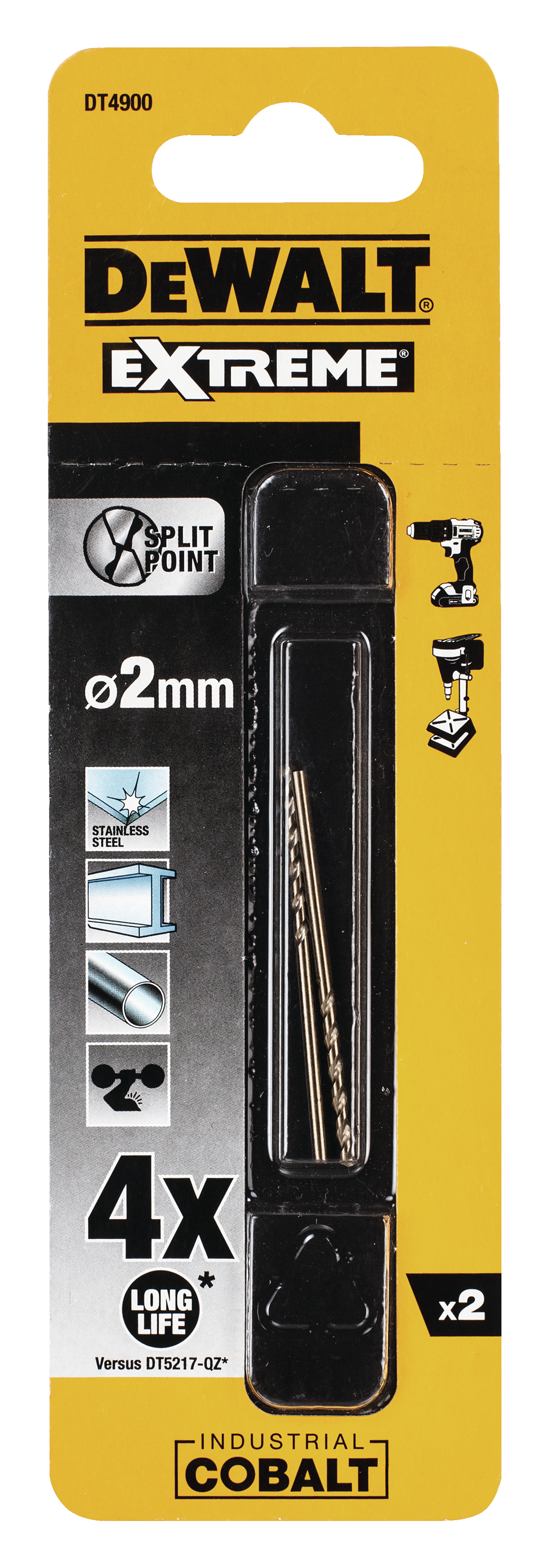 Wiertło do metalu HSS COB 2 / 49 mm 2 szt. DT4900-QZ DEWALT - 2