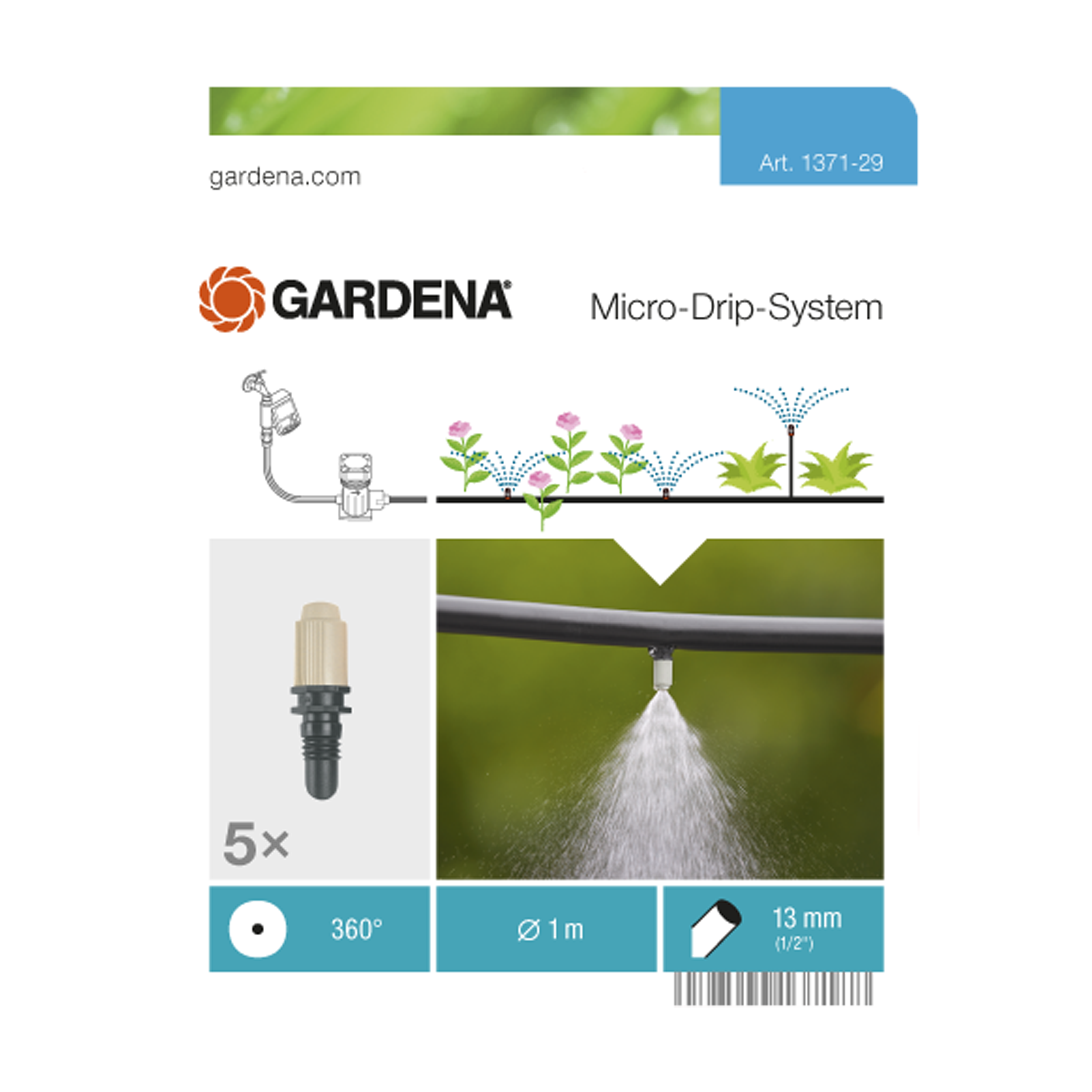 Dysza zraszająca MicroDrip 5szt. 16 l/h Gardena - Leroy Merlin