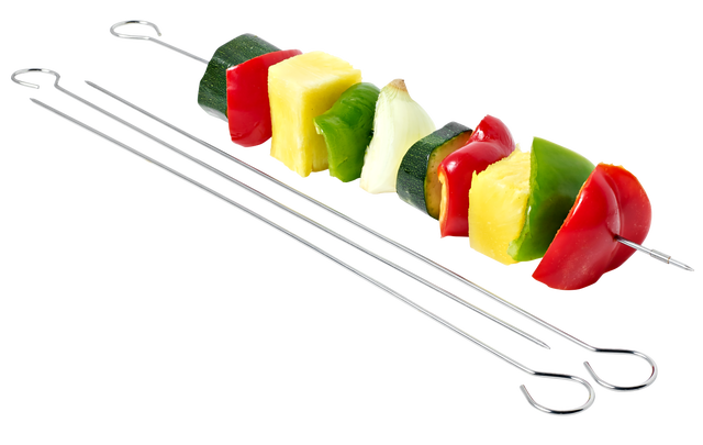 Set de 10 pinchos 40 cm NATERIAL de acero inoxidable
