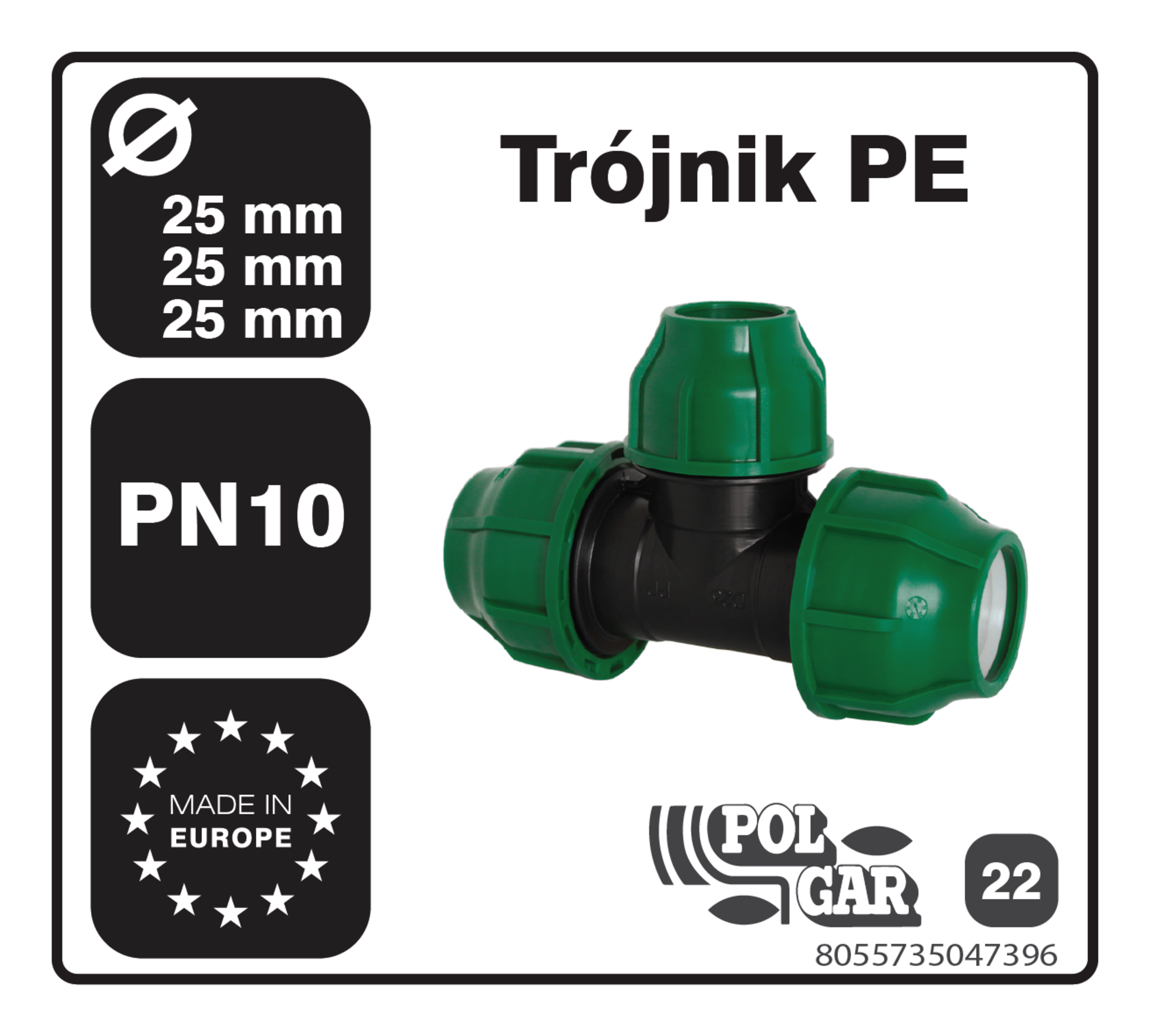 Trójnik 25 mm 1