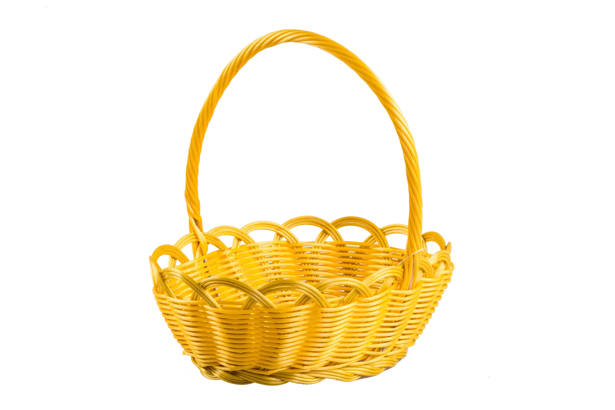 Koszyczek wielkanocny 21 x 18 cm żółty