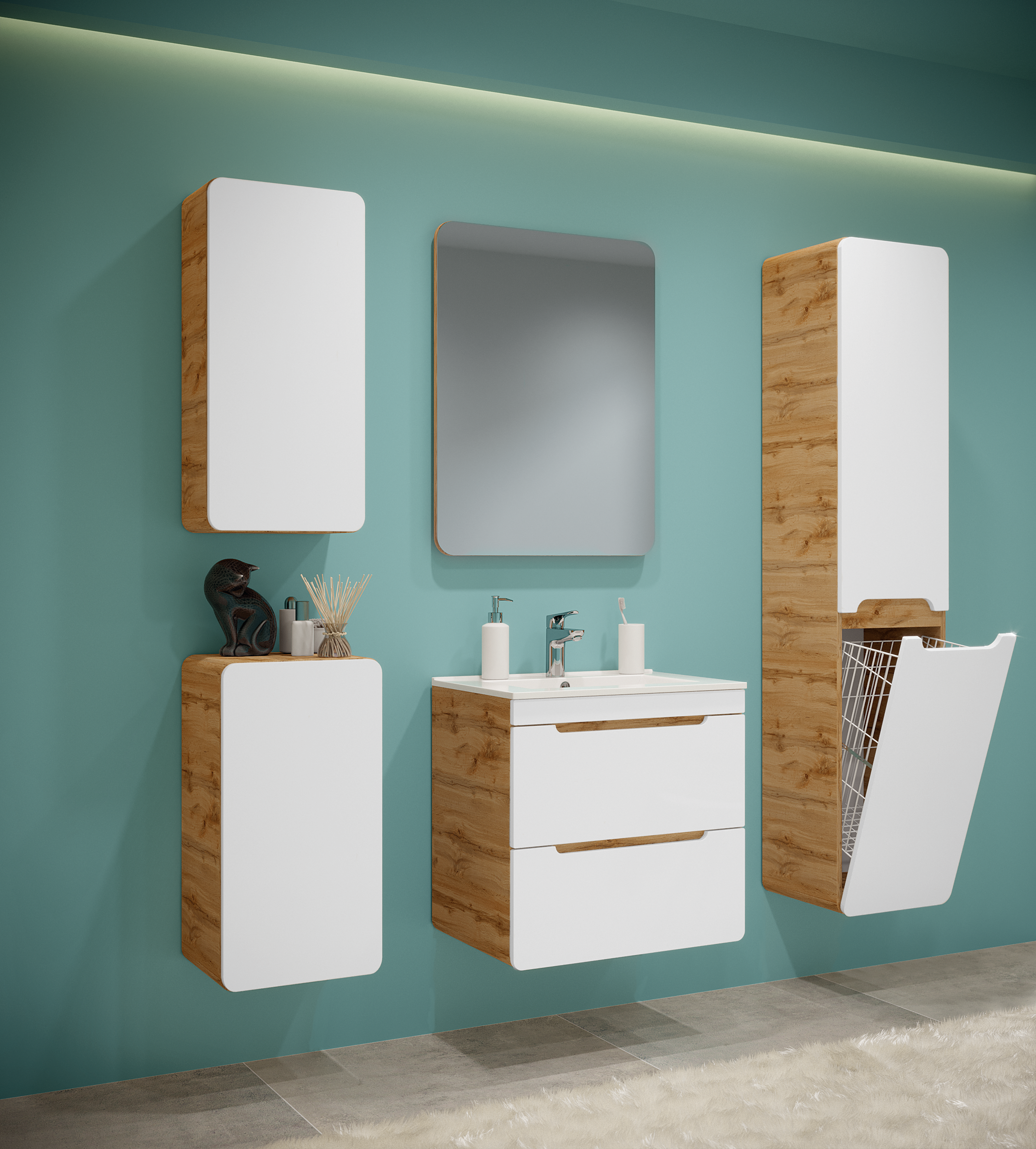 Szafka pod umywalkę Aruba 60 Tandem Blum System Comad - 8