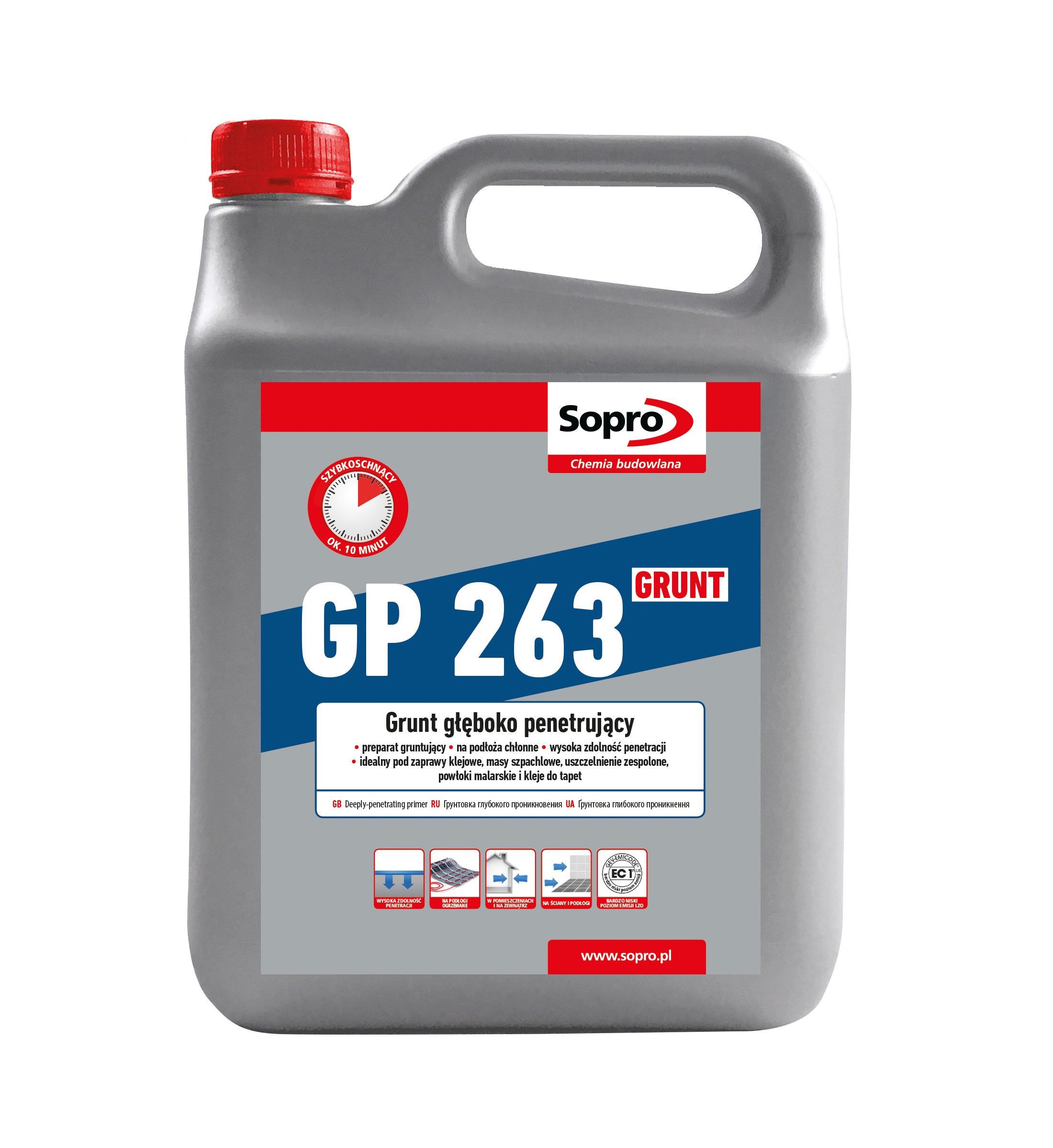 Grunt głęboko penetrujący S-Grunt Pro 263 4 kg Sopro - 2