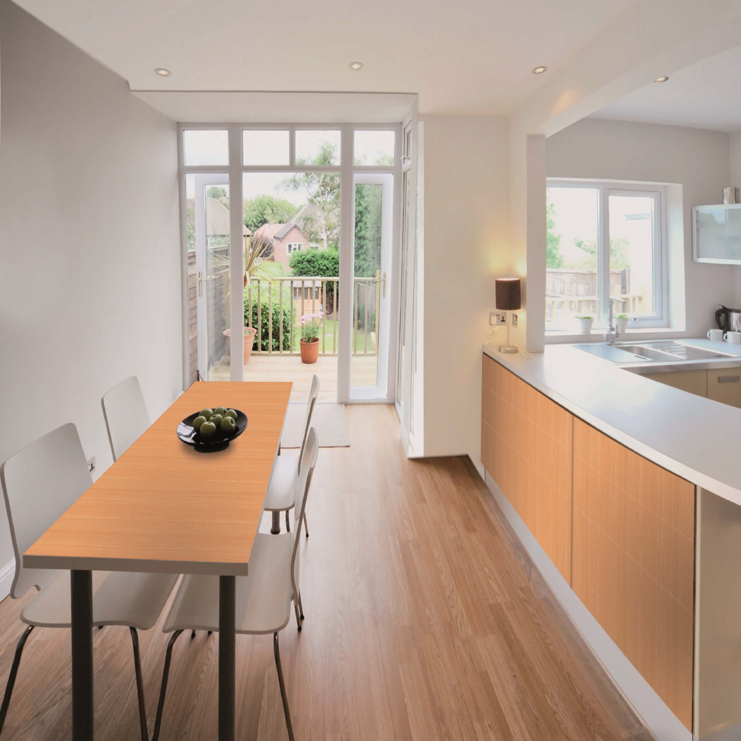 Okleina Buk tyrolski jasnobrązowa 45 x 200 cm imitująca drewno - 2