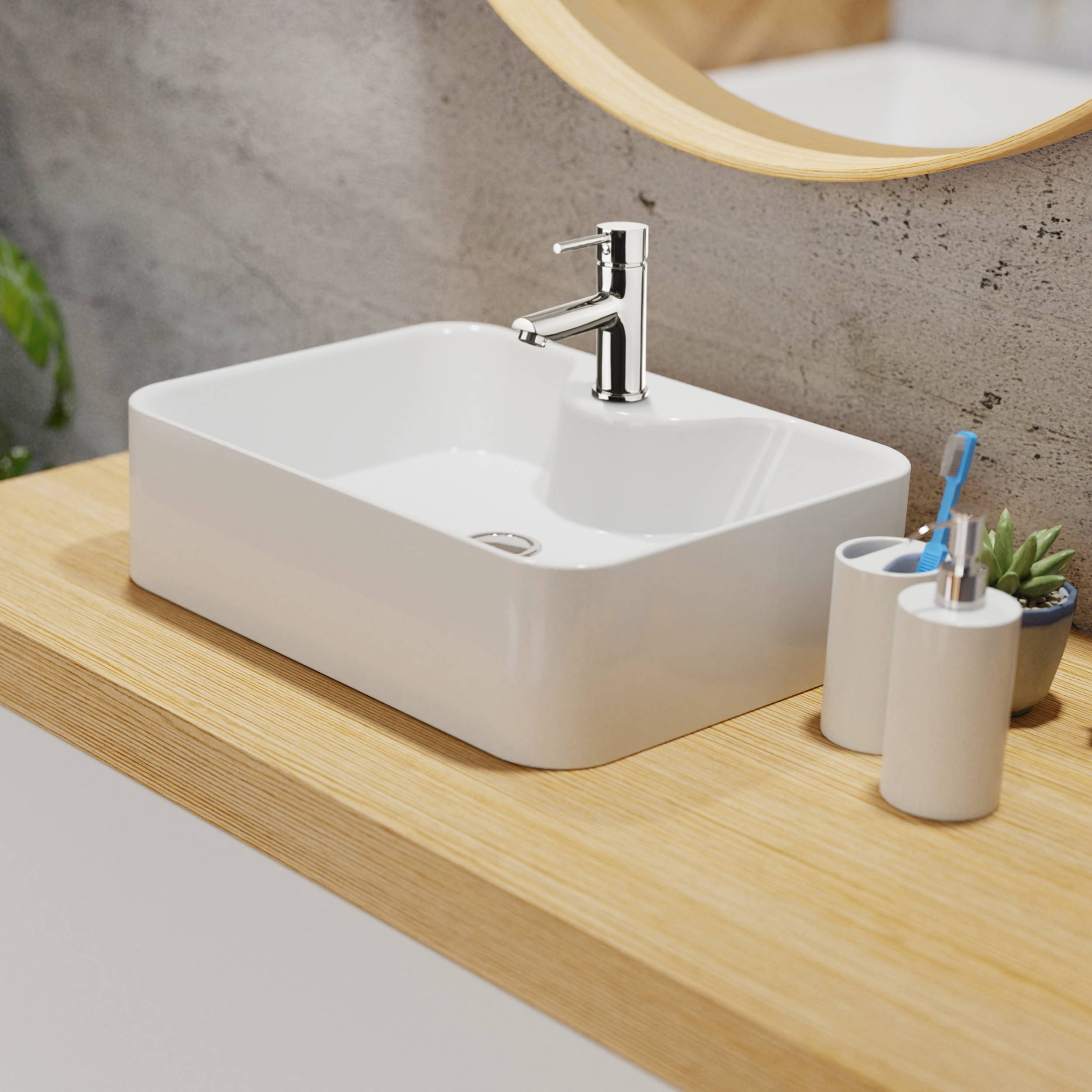 Umywalka ceramiczna stawiana Neri 49 Invena - 8