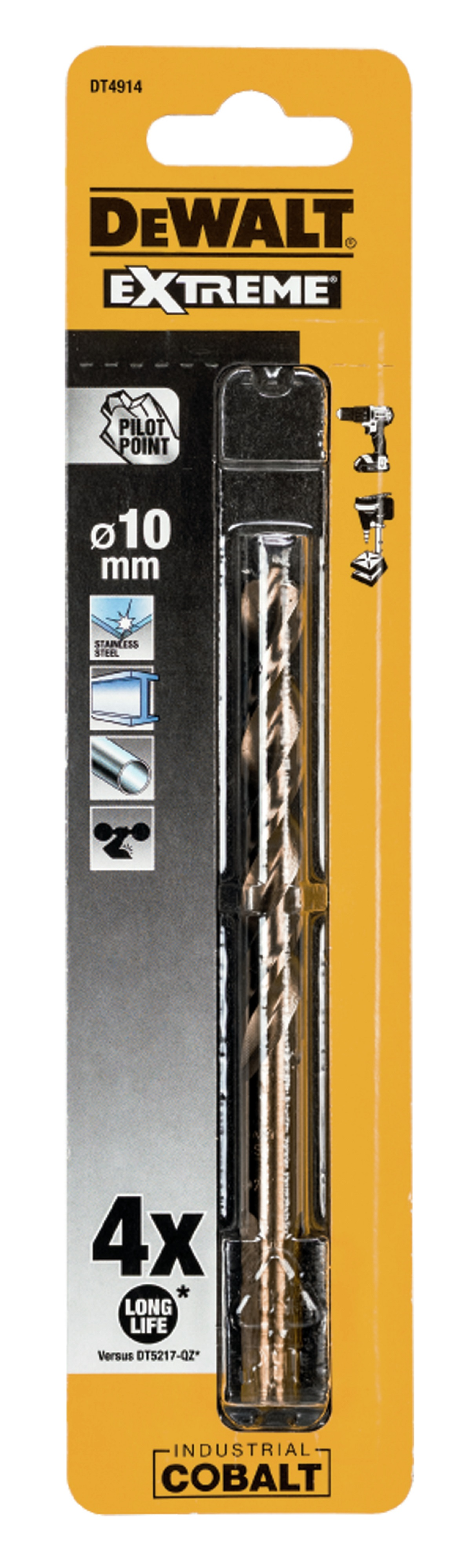 Wiertło do metalu COB 10/133 mm 1 szt. DT4914-QZ DEWALT - 2