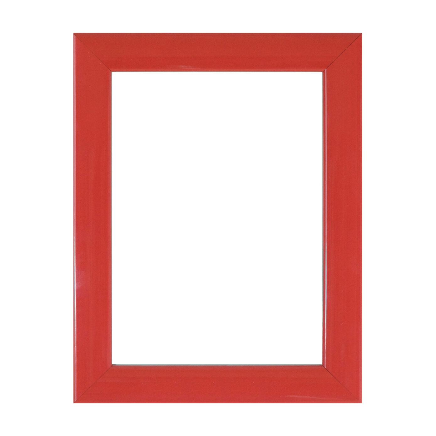 Cornice Legno 40x60 Cm Rosso Con Vetro Antiriflesso - Made In Germany - Foto 2