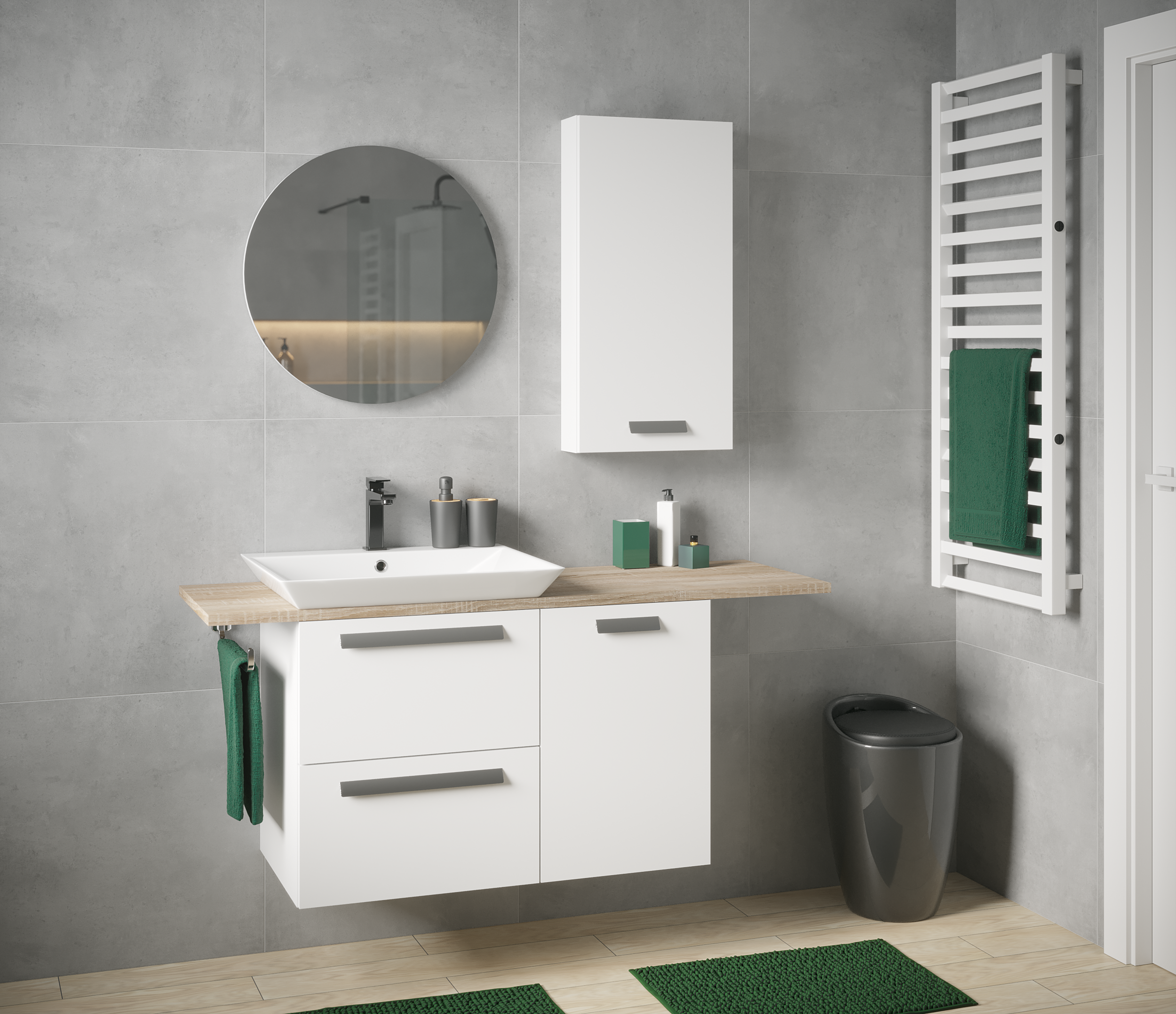 Lustro bez oświetlenia BULAJ 60 x 60 cm SENSEA - 6