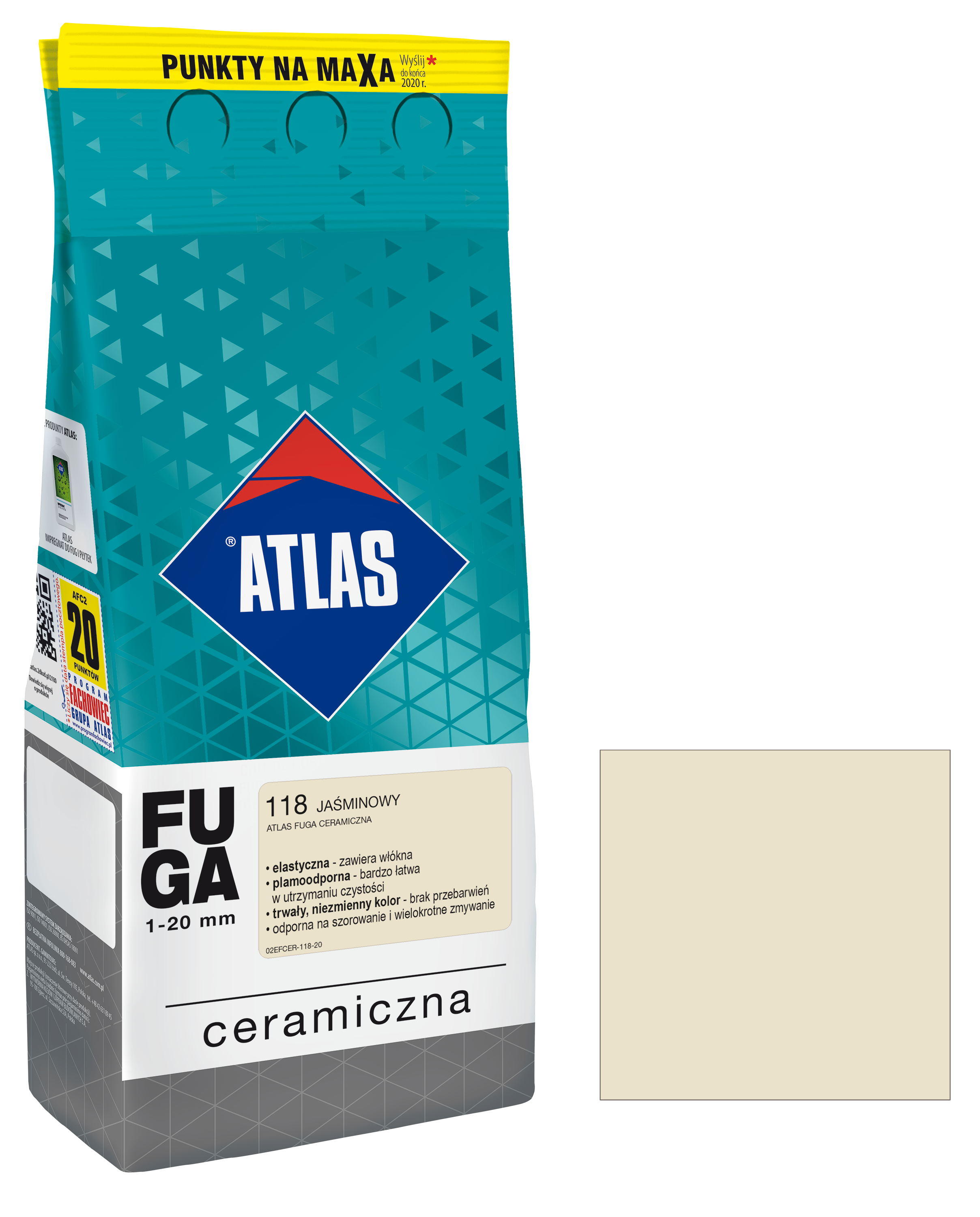 Fuga ceramiczna 118 jaśminowy 2 kg Atlas