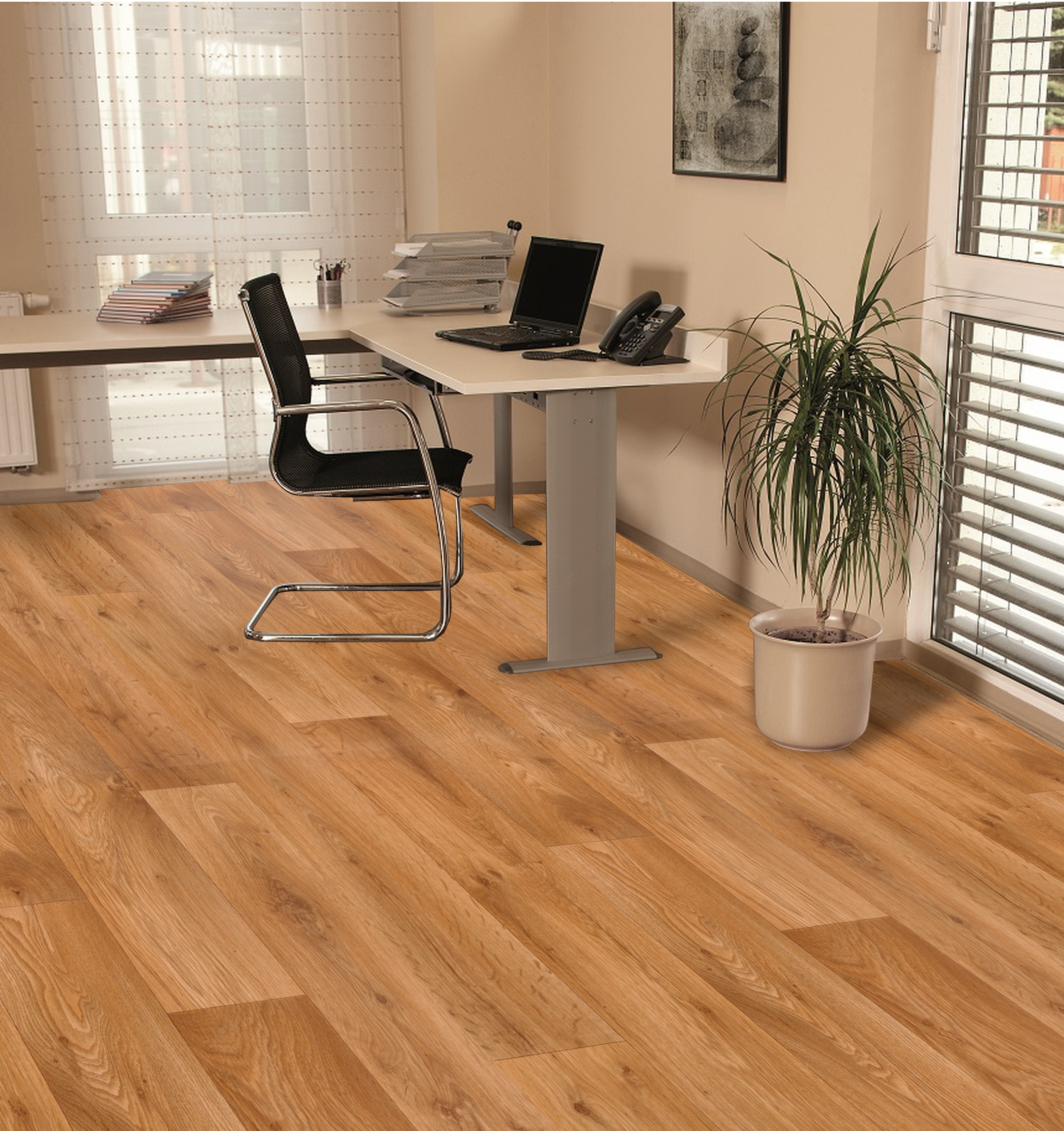 Wykładzina PCV Fiesta Latina brązowa deska 4 m - 2