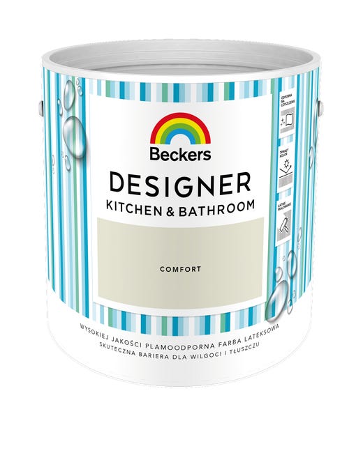 Farba beckers designer kitchen bathroom comfort 2 5 l 45528763