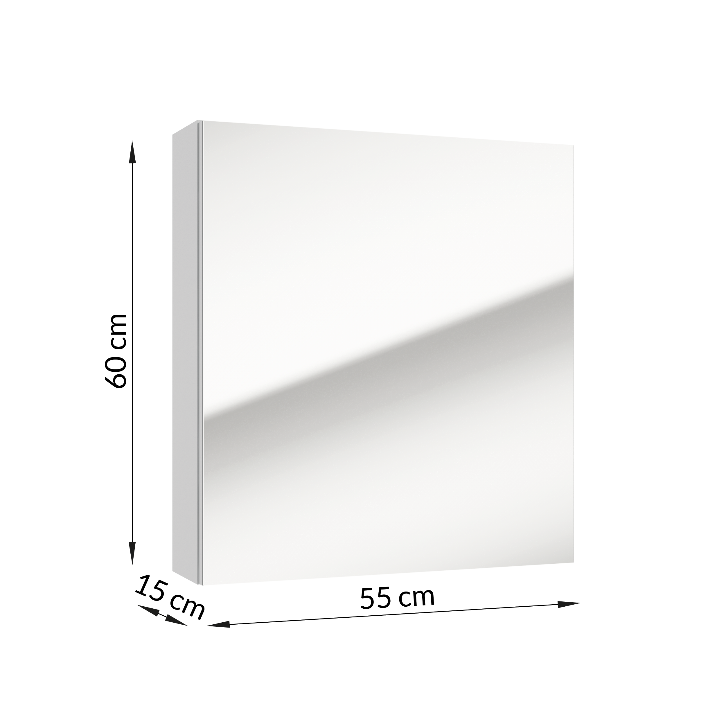 Szafka lustrzana bez oświetlenia Storm 55 X 60 X 15 Sensea - 3