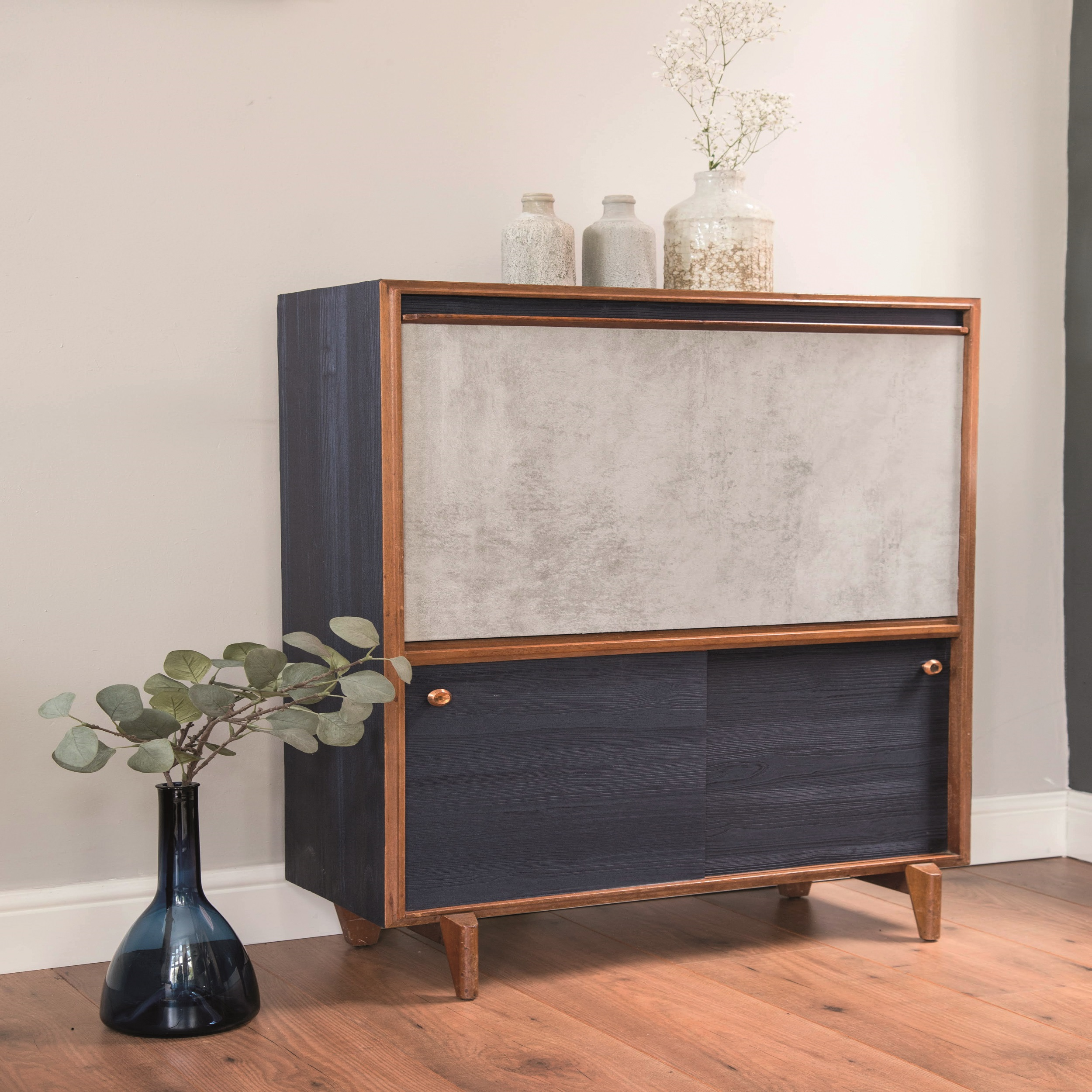 Okleina Concrete szara 45 x 200 cm imitująca beton - 3