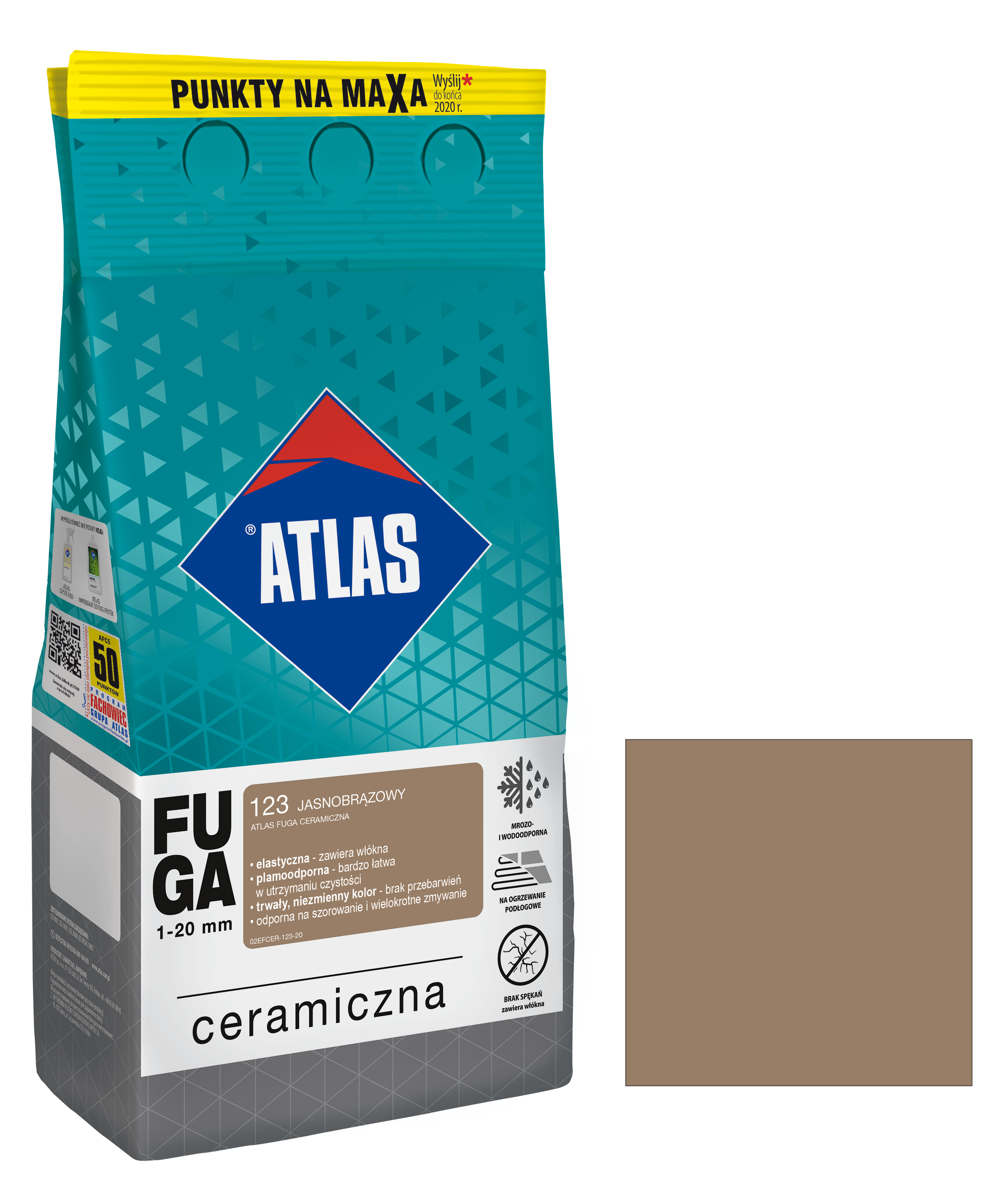 Fuga ceramiczna 123 jasnobrązowy 5 kg Atlas - Leroy Merlin