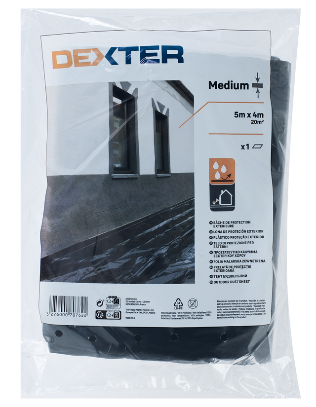 Lona de protección exterior DEXTER 4x5 m