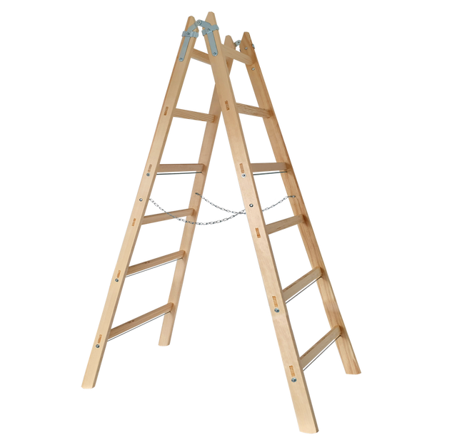 Drabina drewniana 2 x 6 stopni