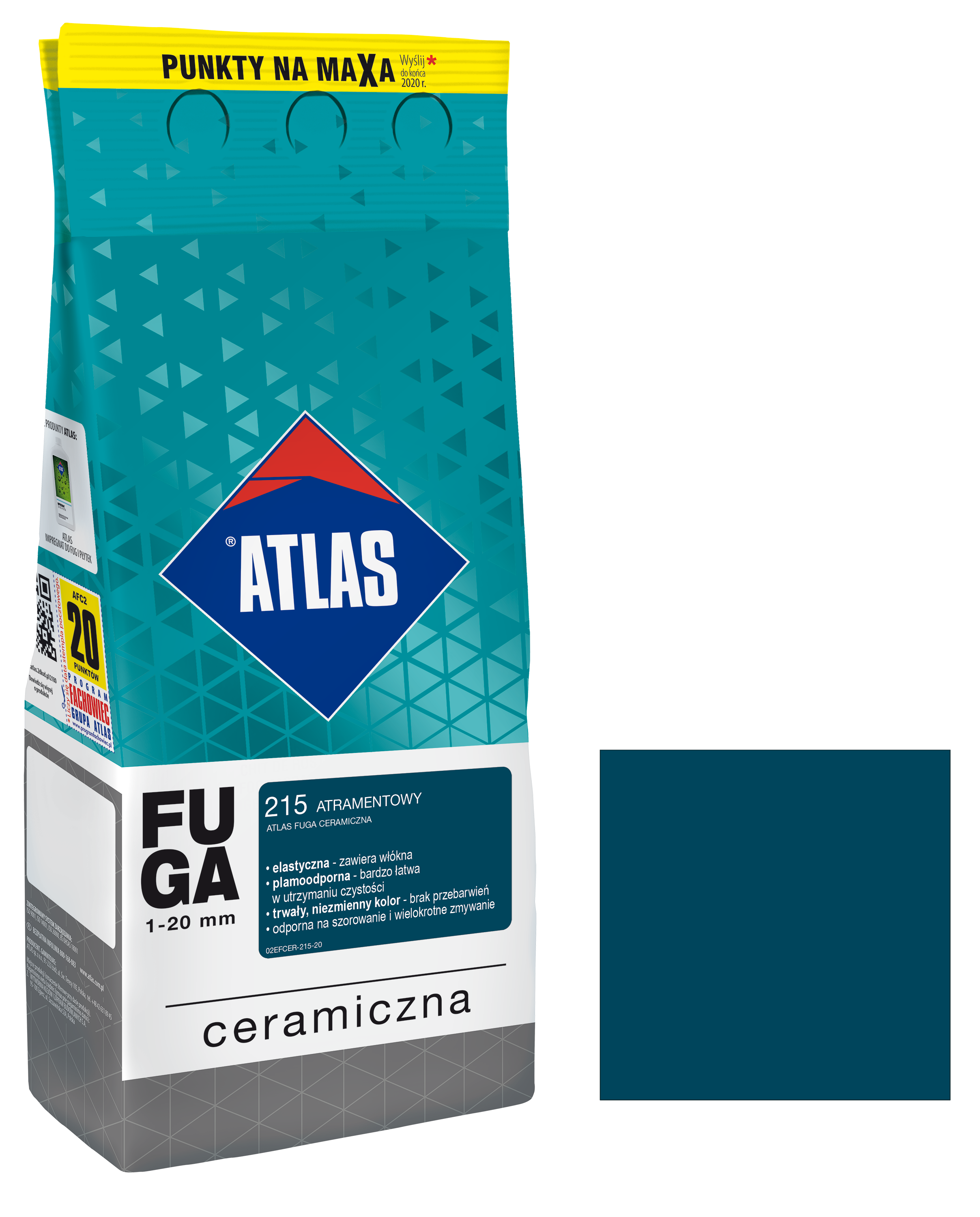 Fuga ceramiczna 215 atramentowy 2 kg Atlas