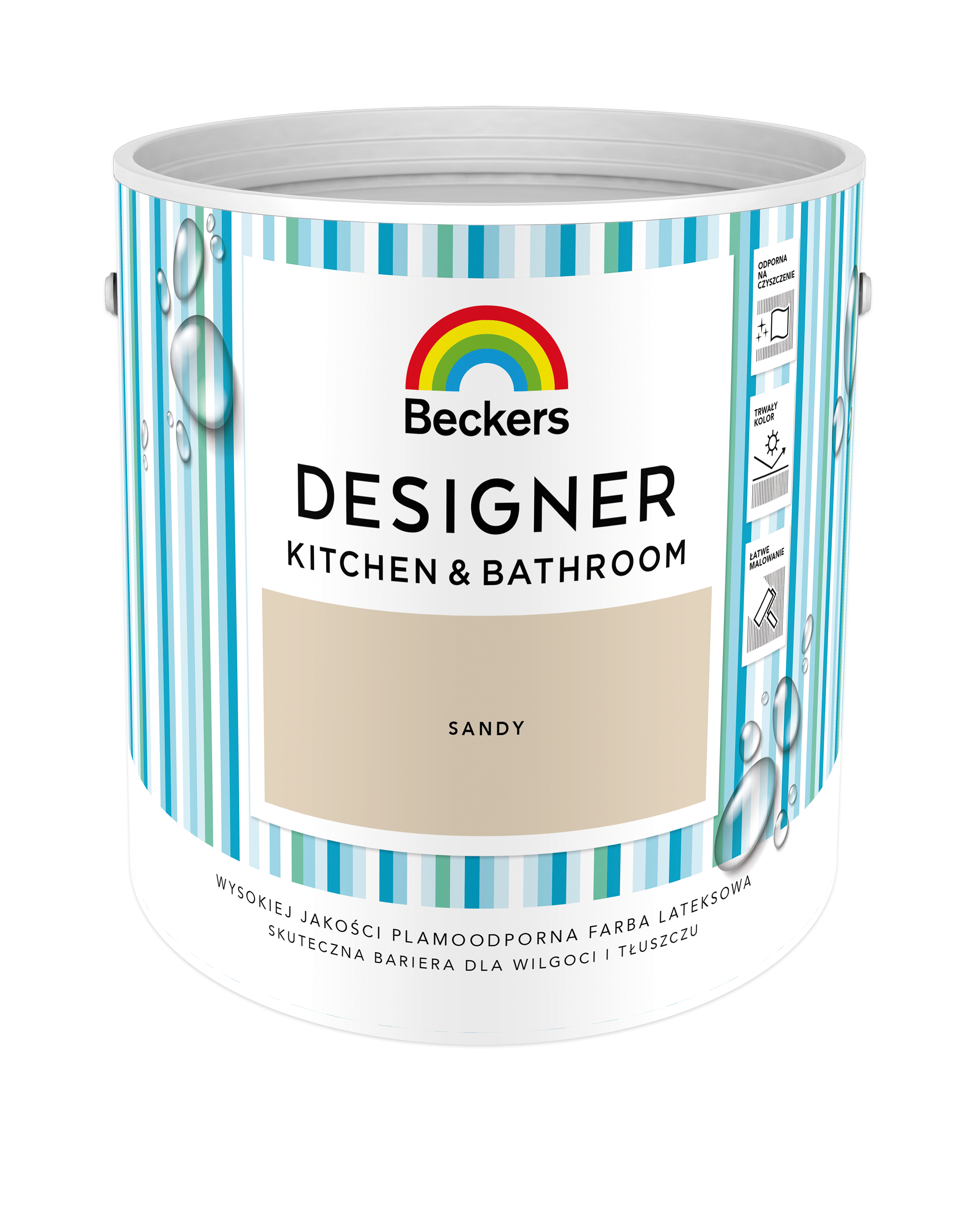 Farba Beckers Designer Kitchen &amp; Bathroom Sandy 2.5 l