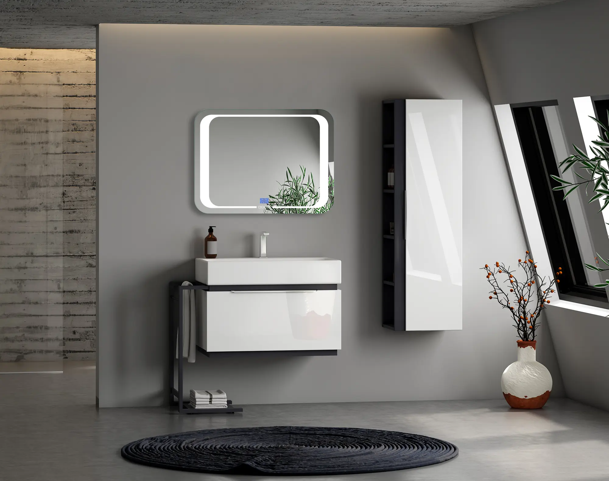 Lustro z wbudowanym oświetleniem TIMER 80 x 60 VENTI - 5