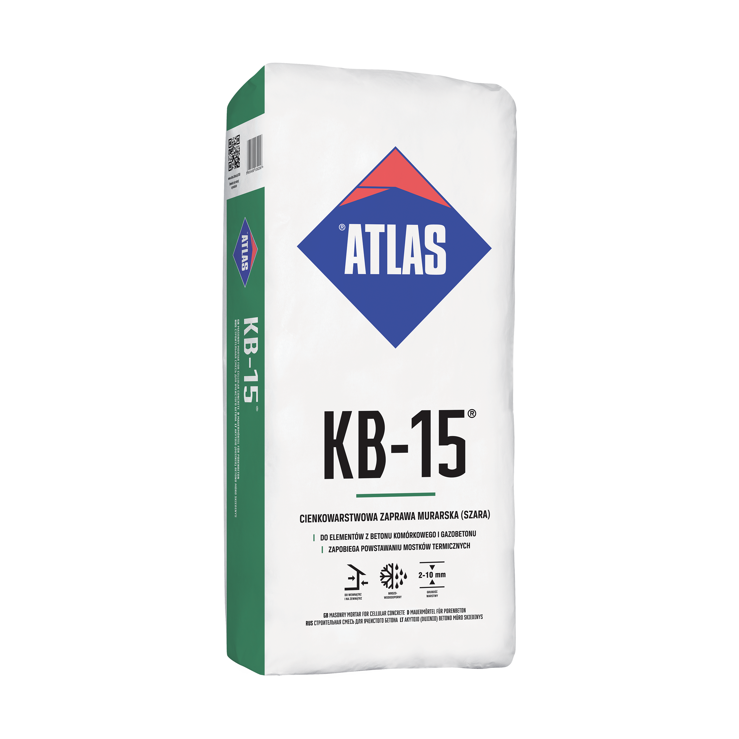 Zaprawa murarska do betonu komórkowego KB-15 25 kg Atlas