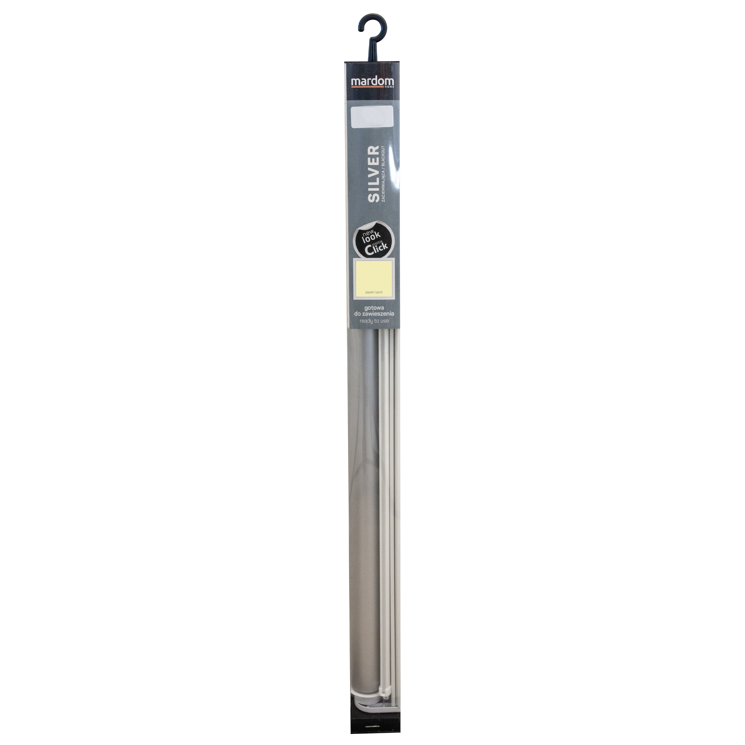 Roleta zaciemniająca Silver Click 43.5 x 150 cm piaskowa termoizolacyjna