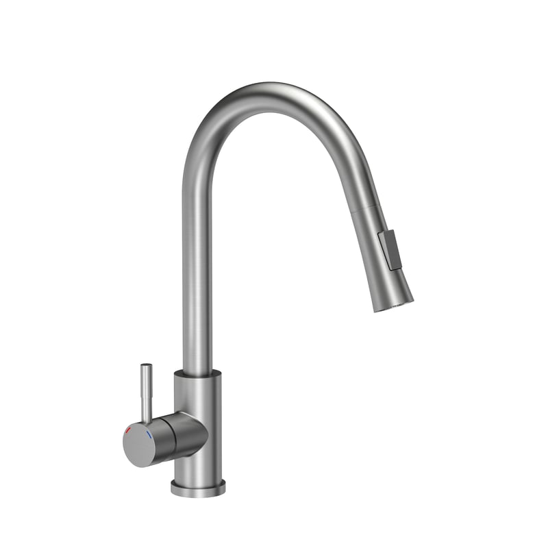 Bateria kuchenna z wyciąganą wylewką U 40 cm Erica Stal Quadron