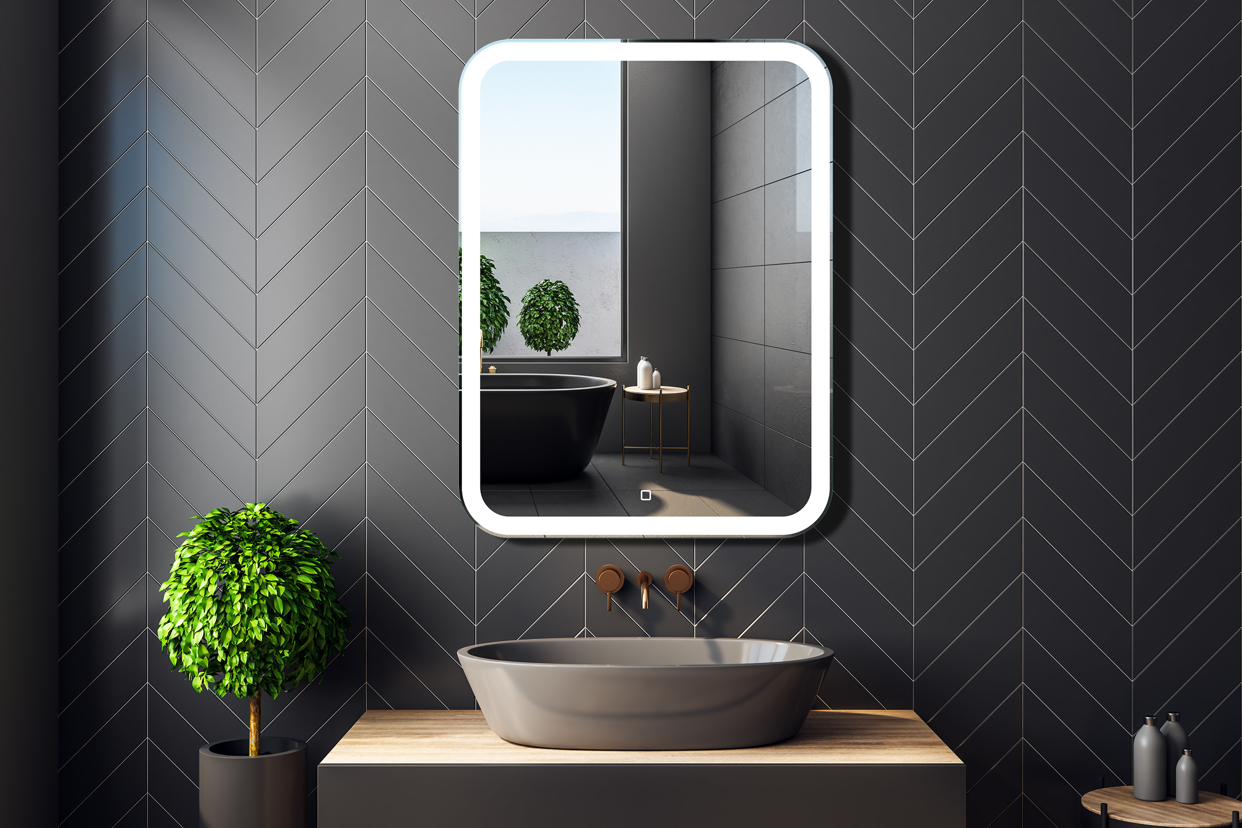 Lustro z wbudowanym oświetleniem PRIMA 60 x 80 VENTI - 13