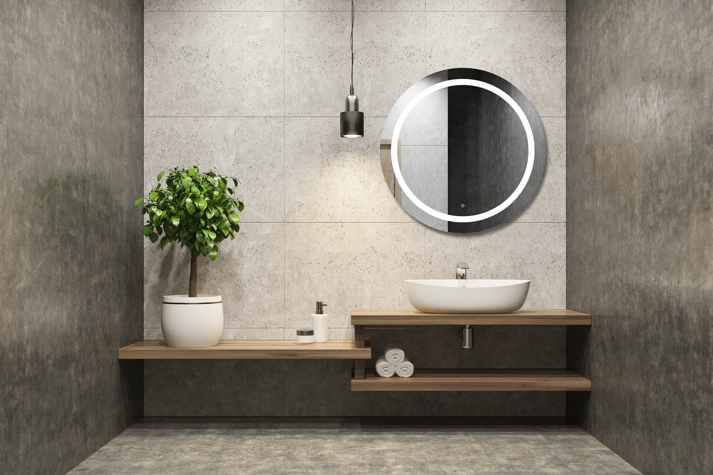 Lustro z wbudowanym oświetleniem RING 60 X 60 VENTI - 11