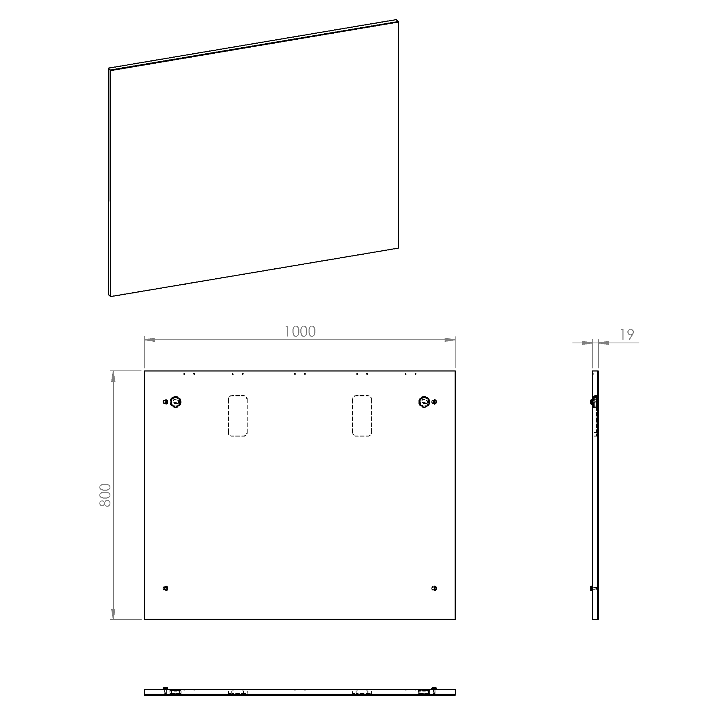 Lustro łazienkowe bez oświetlenia SOTE 80 x 100 cm SENSEA - 4