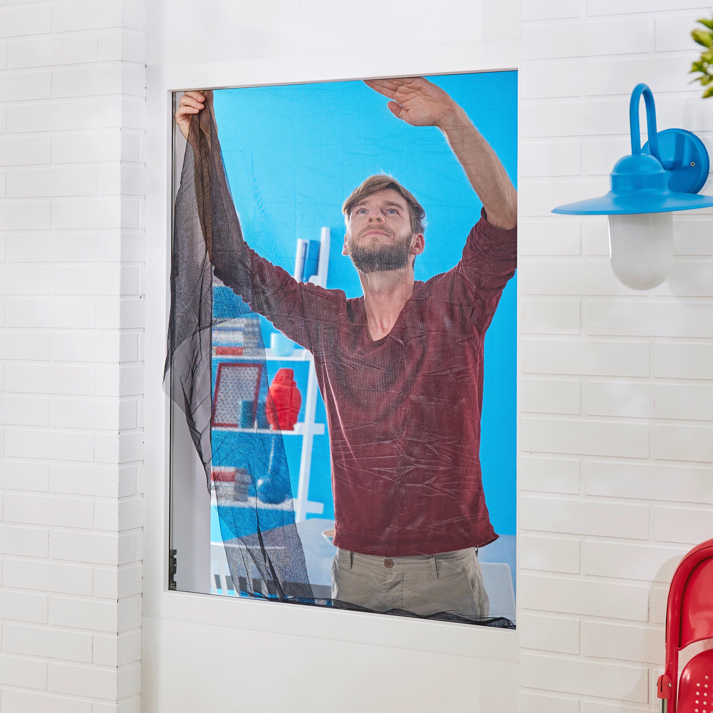 Moskitiera na okno Comfort 170 x 180 cm Biała Tesa - 4