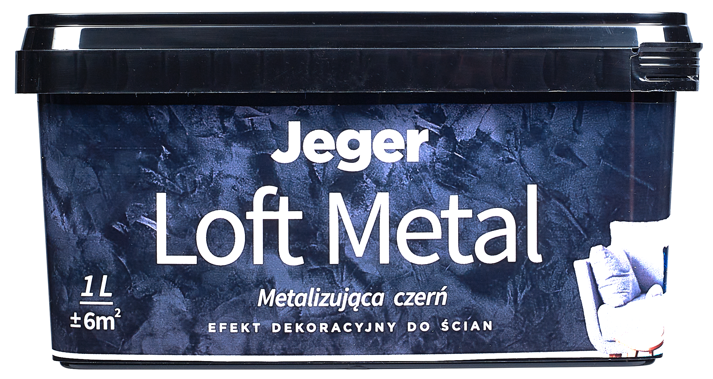 Efekt dekoracyjny LOFT METAL 1 l Metalizująca czerń JEGER - 2